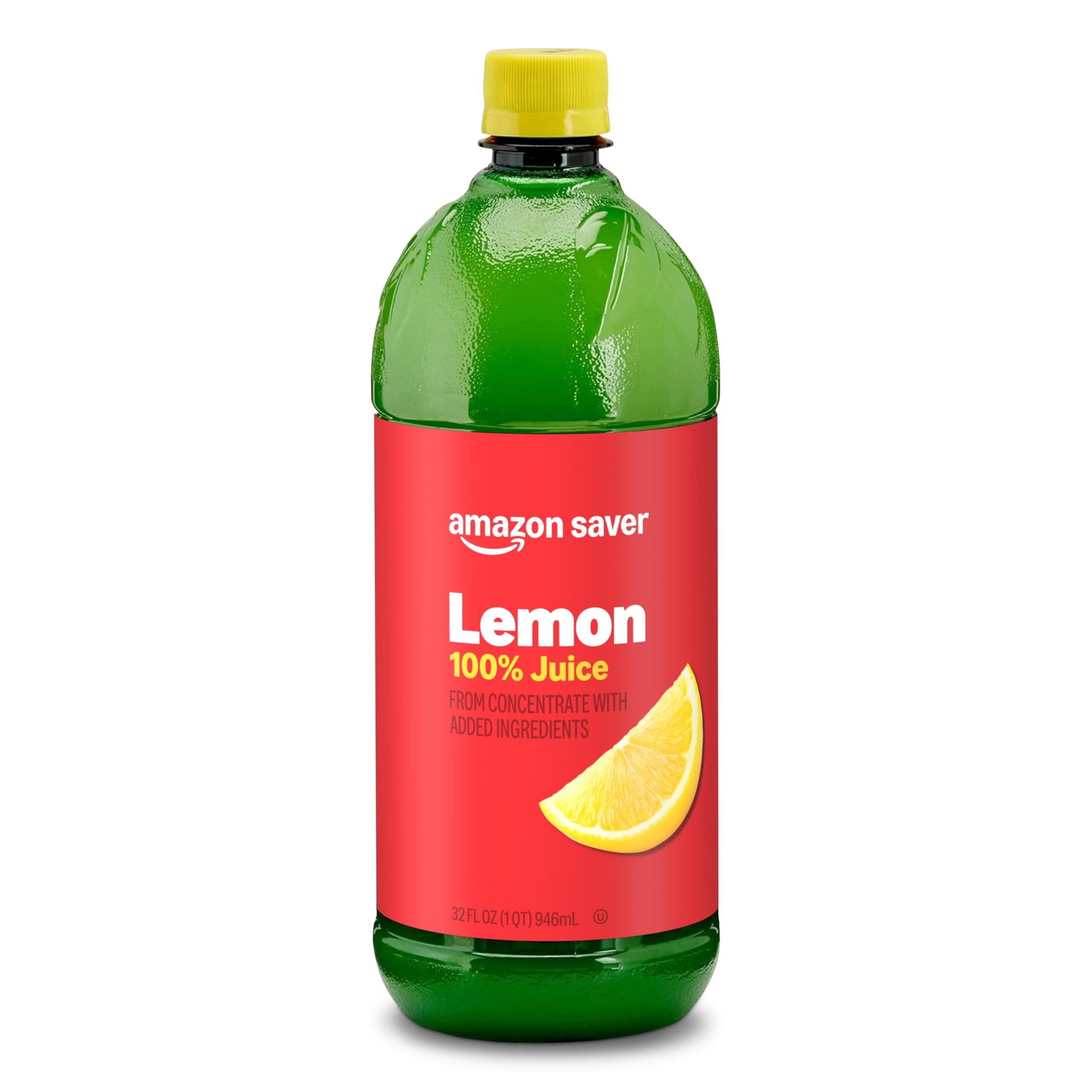 Amazon Saver, Lemon Juice, 100% Juice, 32 Fl Oz