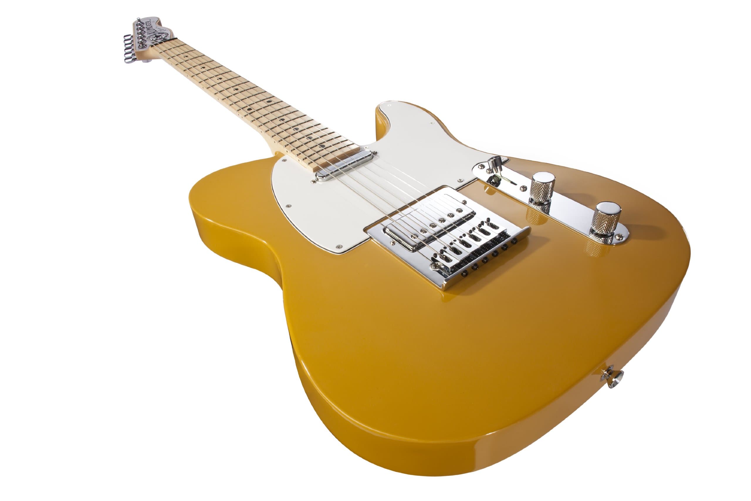 Normandy Alumicaster Electric Guitar, Powder Coated School Bus Yellow with Rosewood Fretboard