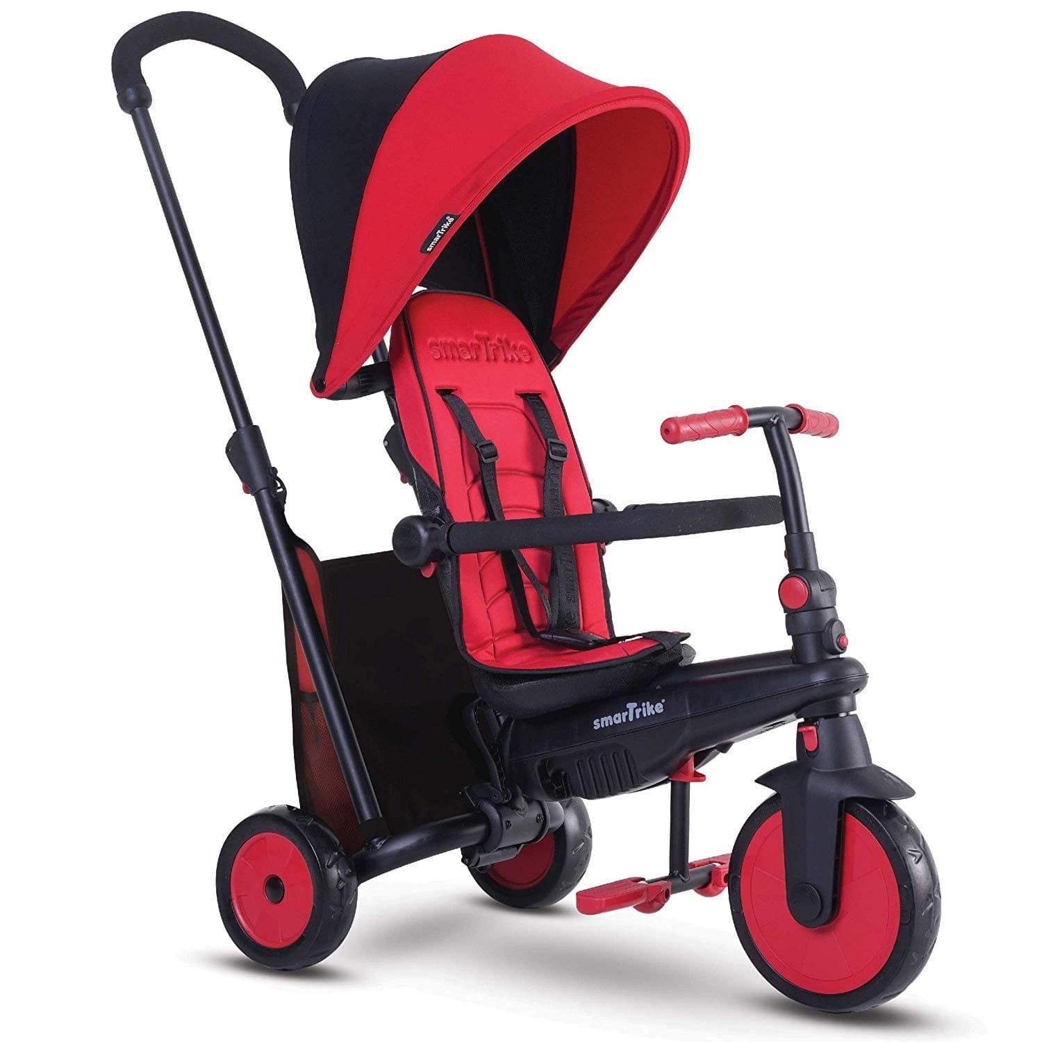 smarTrike smarTfold 300 Plus Folding Baby Tricycle for 1 Year Old, Red