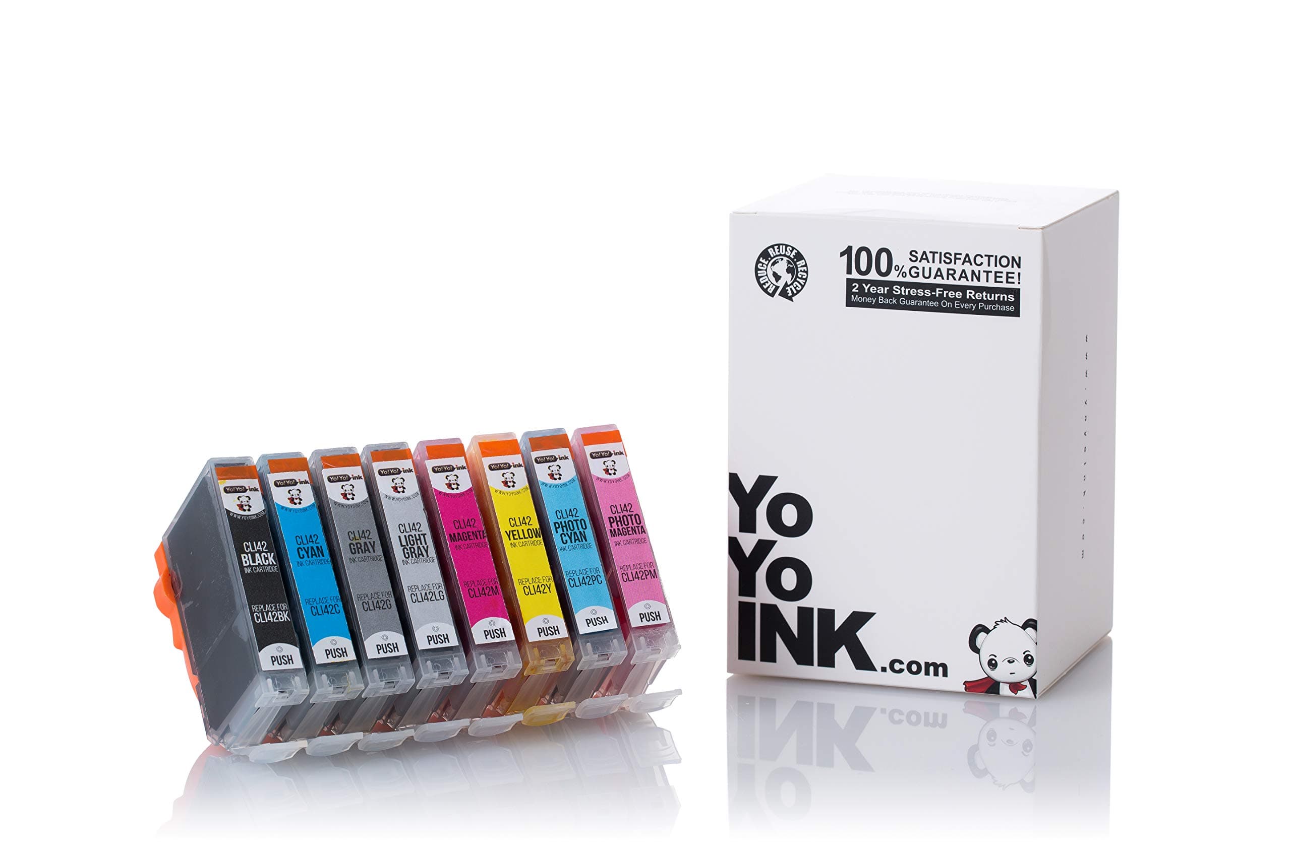YoYoink Compatible Ink Cartridge Replacement for Canon CLI-42 8 PK Value Pack Ink CLI42 CLI 42 Use with Pixma Pro-100 Printer Pro 100 Pro100 High Yield Combo Pack