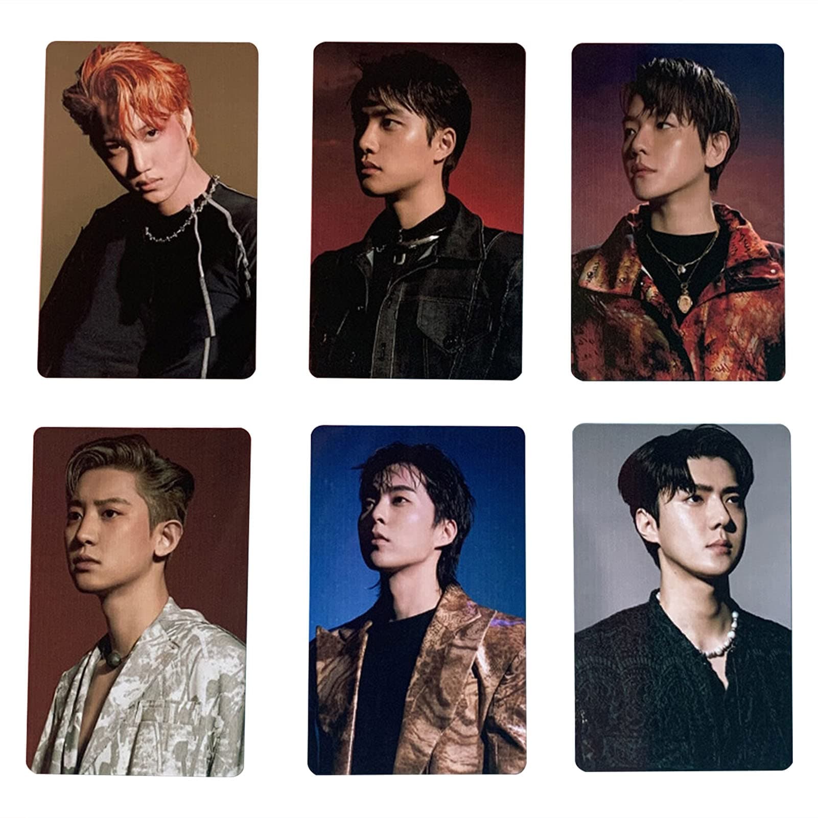 AKlamater EX0 Photo Cards, Kpop EX0 2021 Special Ablum DON’T FIGHT THE FEELING Lomo Collectable Small Card Photocards Set for Fans Gifts Collection(Multi-1)