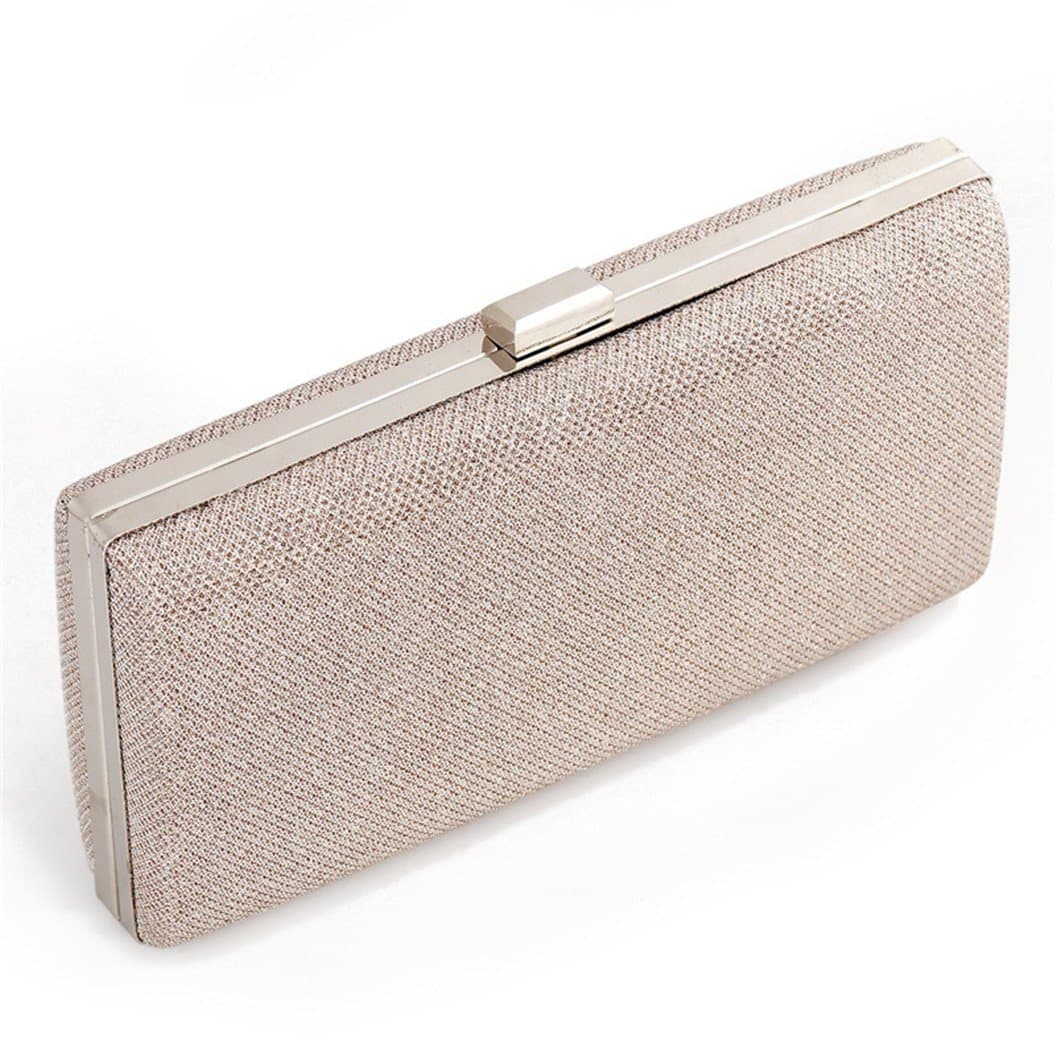 Womens Vintage Envelope Clutch Silver Evening Handbag For Cocktail/Wedding/Party