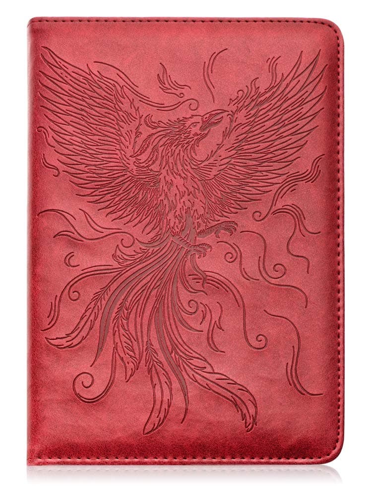 SOHOSPARK Phoenix Refillable Faux Leather Journal, 6x8.7 Vegan Lined Writing Journal for Women or Men