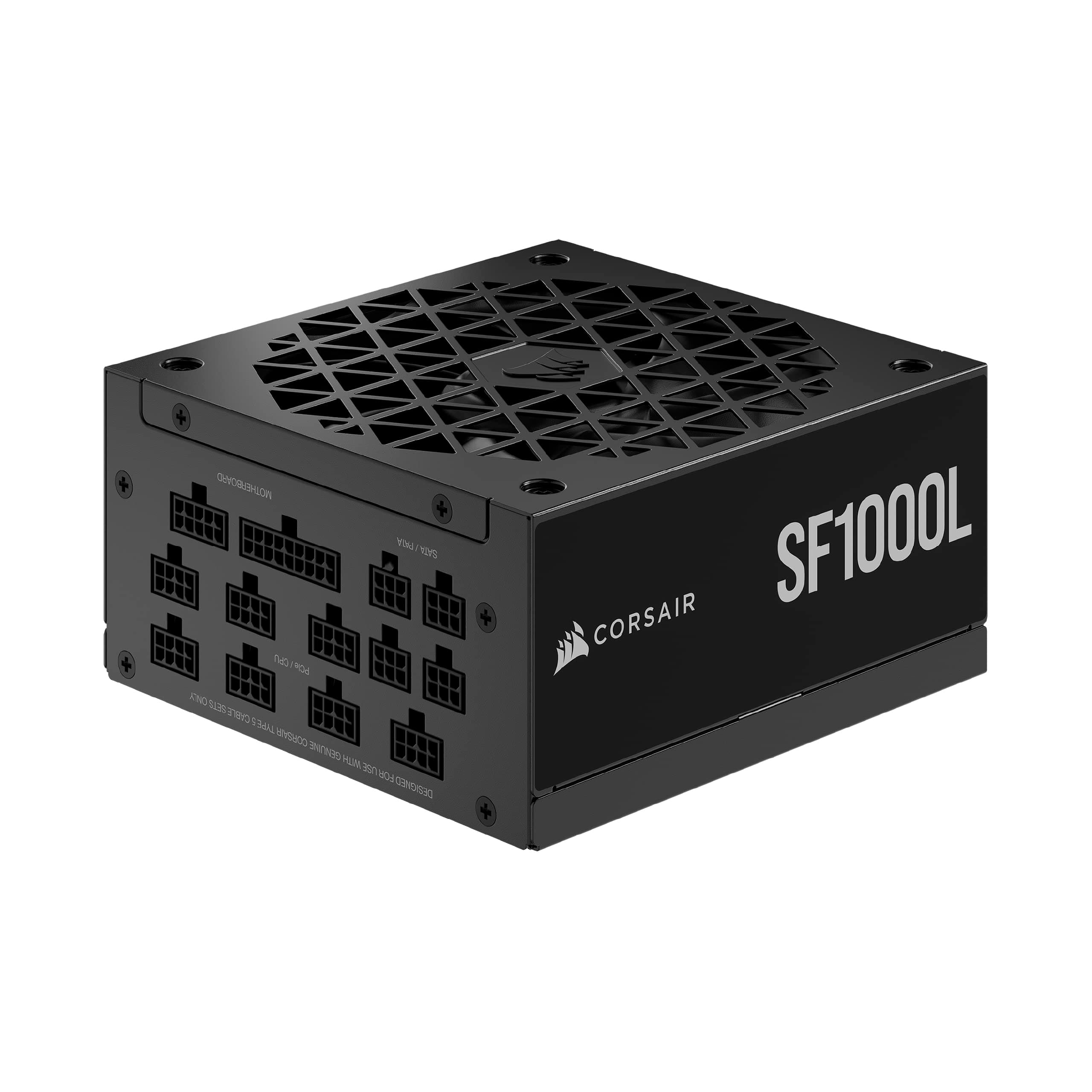 SF1000L Fully Modular Low-Noise SFX Power Supply - ATX 3.1 & PCIe 5.1 Compliant - Quiet 120mm PWM Fan - 80 Plus Gold Efficiency - Zero RPM Mode - 105°C-Rated Capacitors - Black