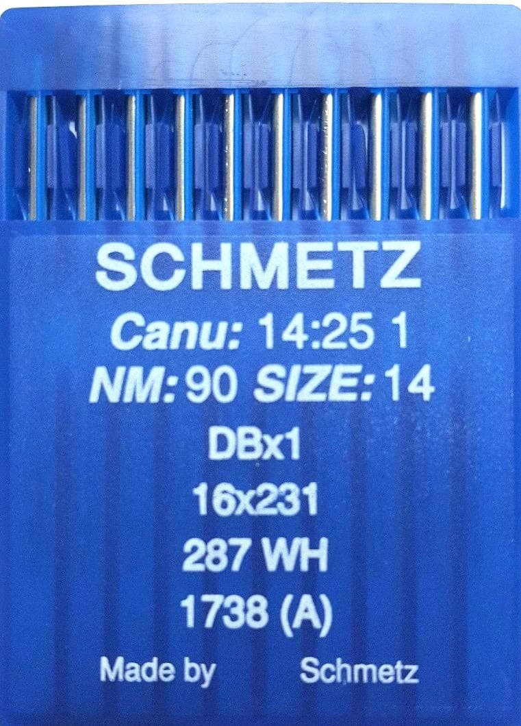 SCHMETZ Industrial Sewing Machine Needles CANU 14:25 1 DBX1 16X231 287 WH Size 90/14