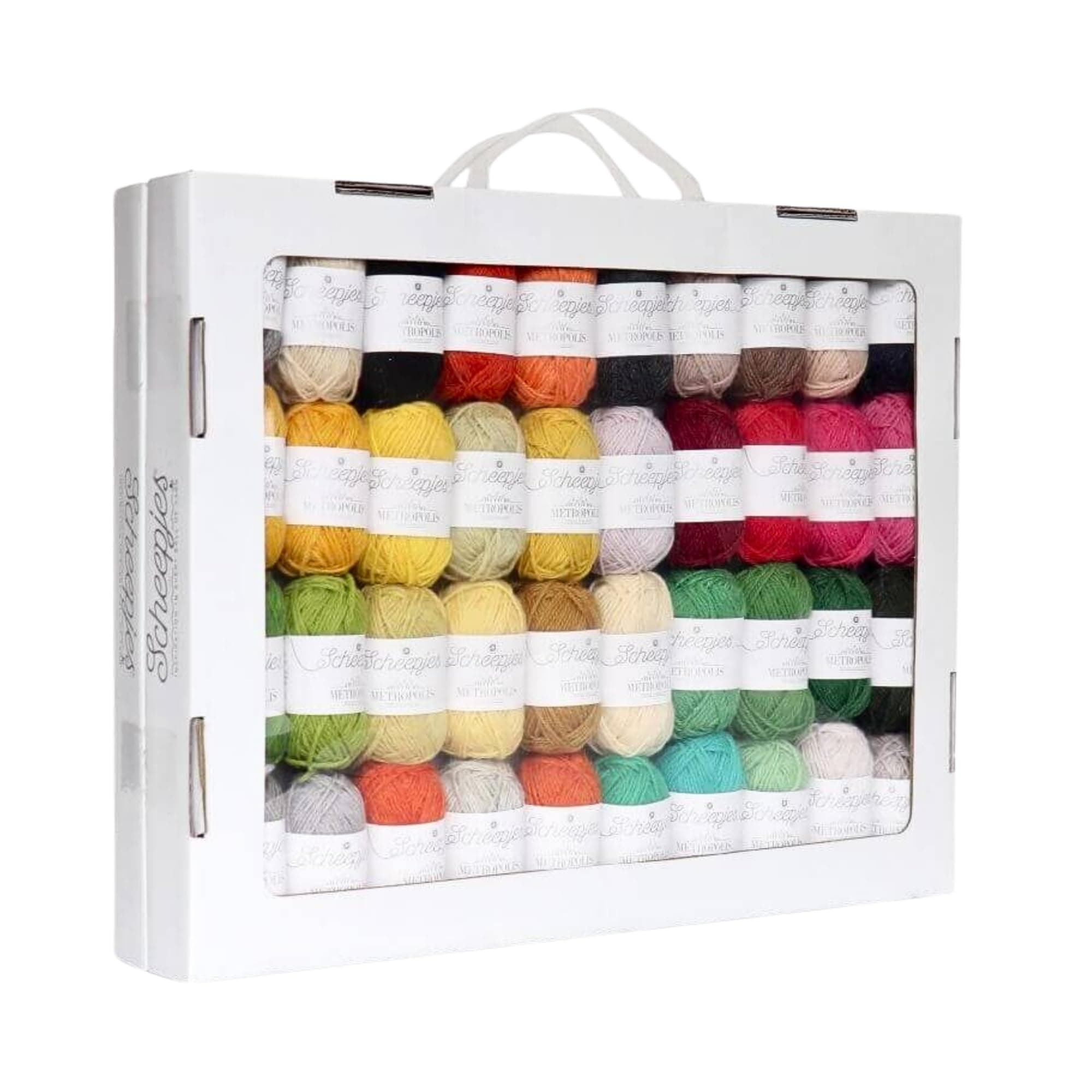 Metropolis Color Pack, 80 x 10 g Wool/Nylon Mini Skeins, Pack of 1