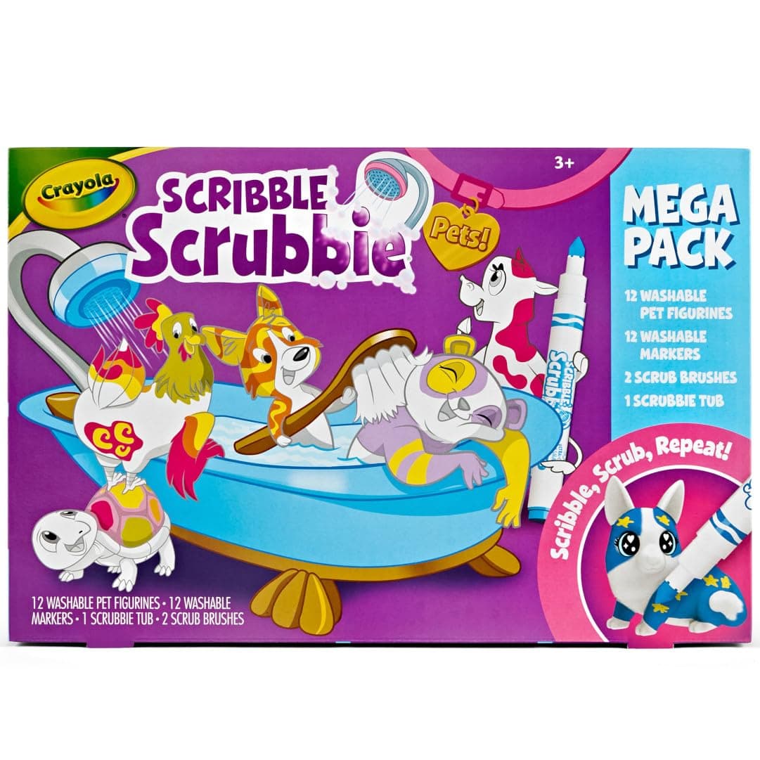Scribble Scrubbie Pets Mega Set (25+ pcs), Reusable Pet Care Toy, Toys for Girls & Boys, Gift for Kids, Ages 3, 4, 5