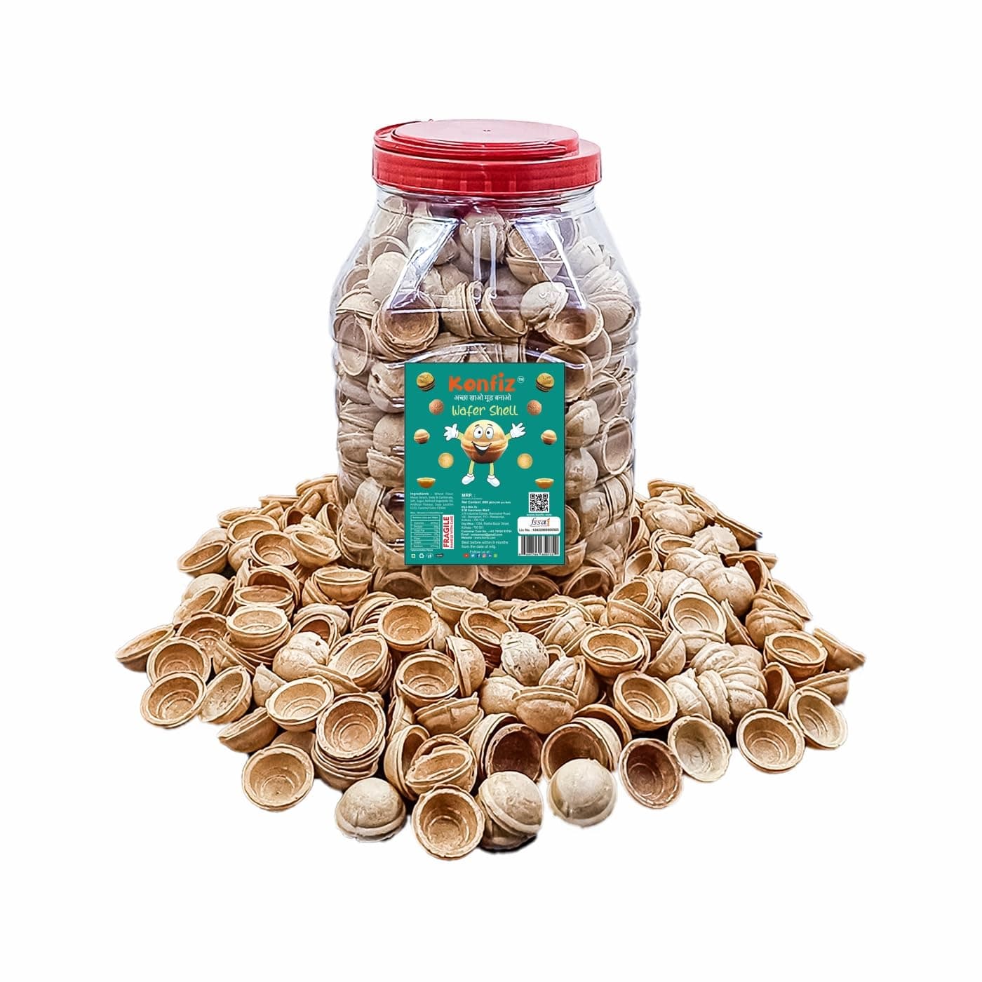 Wafer Shell 600pcs Sweet Chocolate Shells Shell Making for Choco Shell Cake, Ice Cream, Chocolate Balls, Candy, Rice Balls and Biscuit, Shell