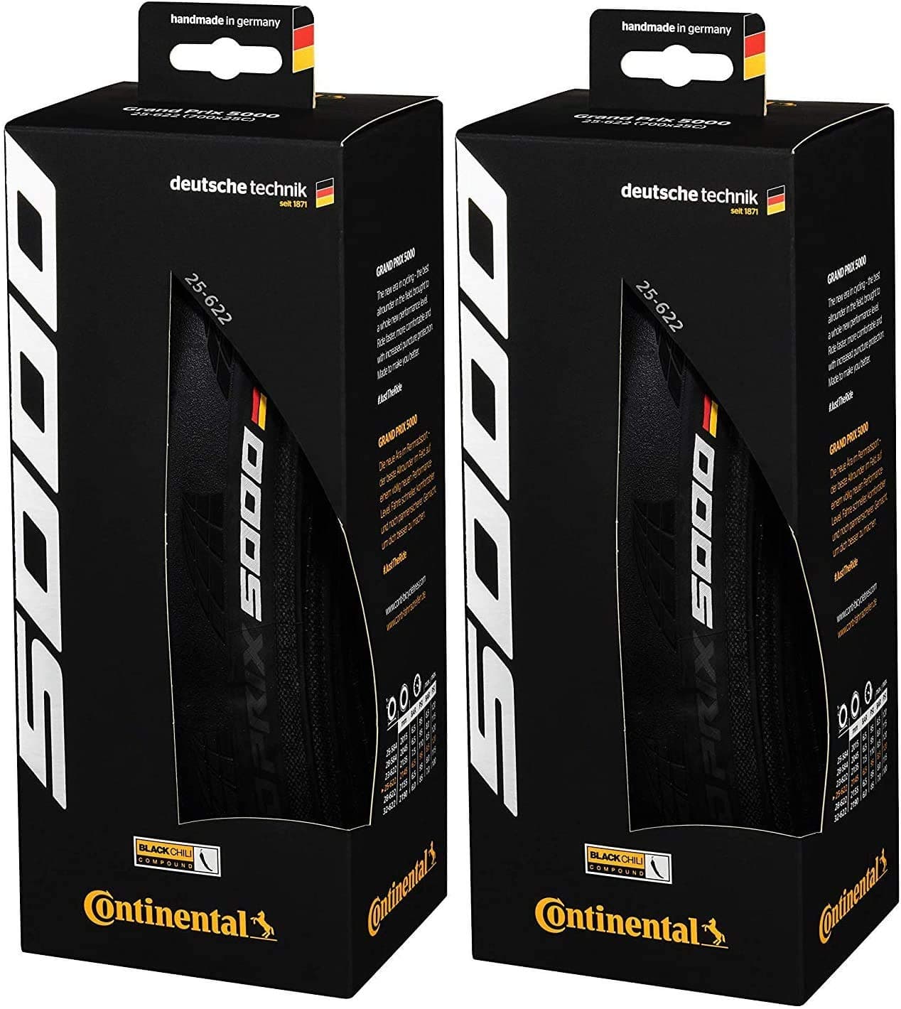 Grand Prix 5000 Performance Bike Tire Set of 2 (700 x 28, Clincher)