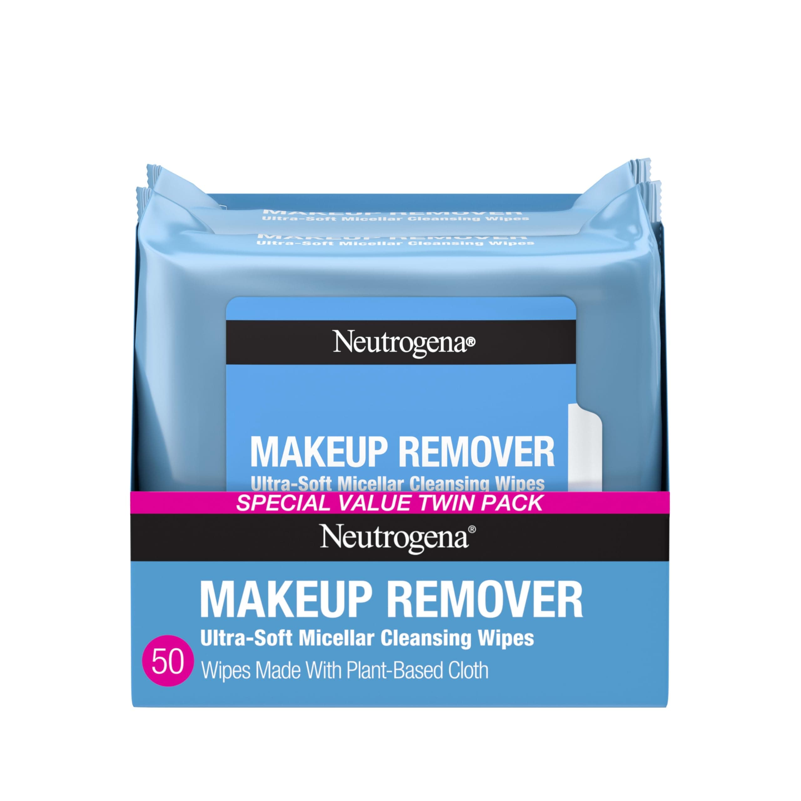 Neutrogena Makeup Removing Wipes, 25 Count, Twin Pack