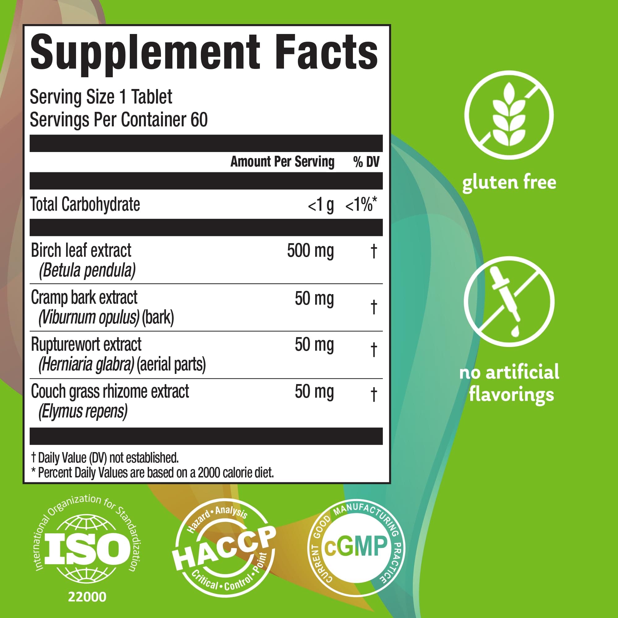 Elements Clean Kidney, 60 Tablets (30 Day Supply), Supports Normal Kidney and Urinary Tract Function, Gluten Free,