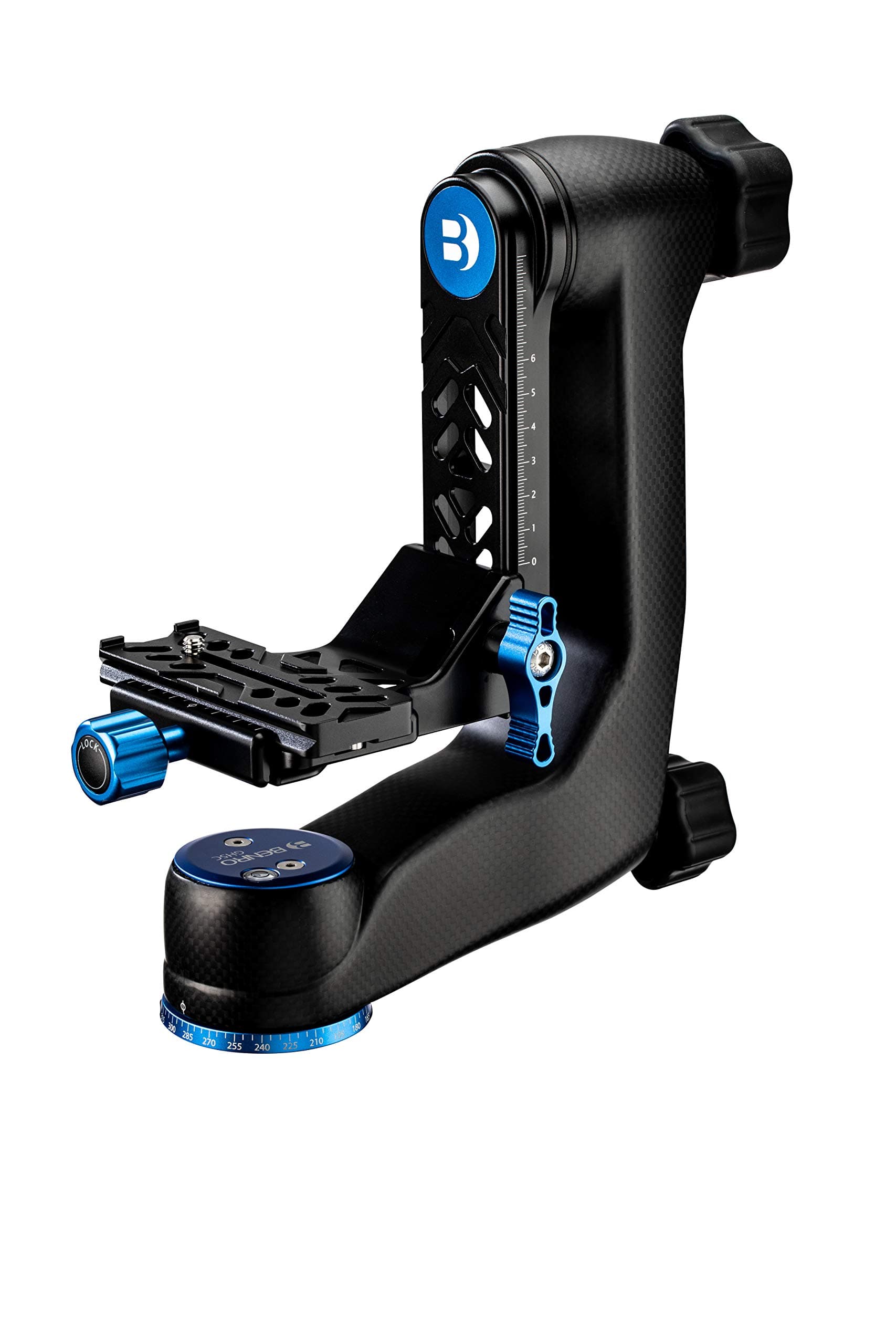 GH5C Carbon Fibre Gimbal Head, Lightweight, 66lb Load Capacity, 360° Pan, ARCA-Swiss Compatible for Wildlife and Sports Photography