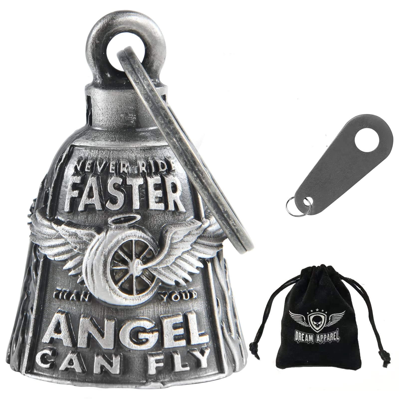 Motorcycle Bells for Bikers Guardian Angel Gremlin Motorcycle Bells for Motorcycle Rider Key Chain for Luck