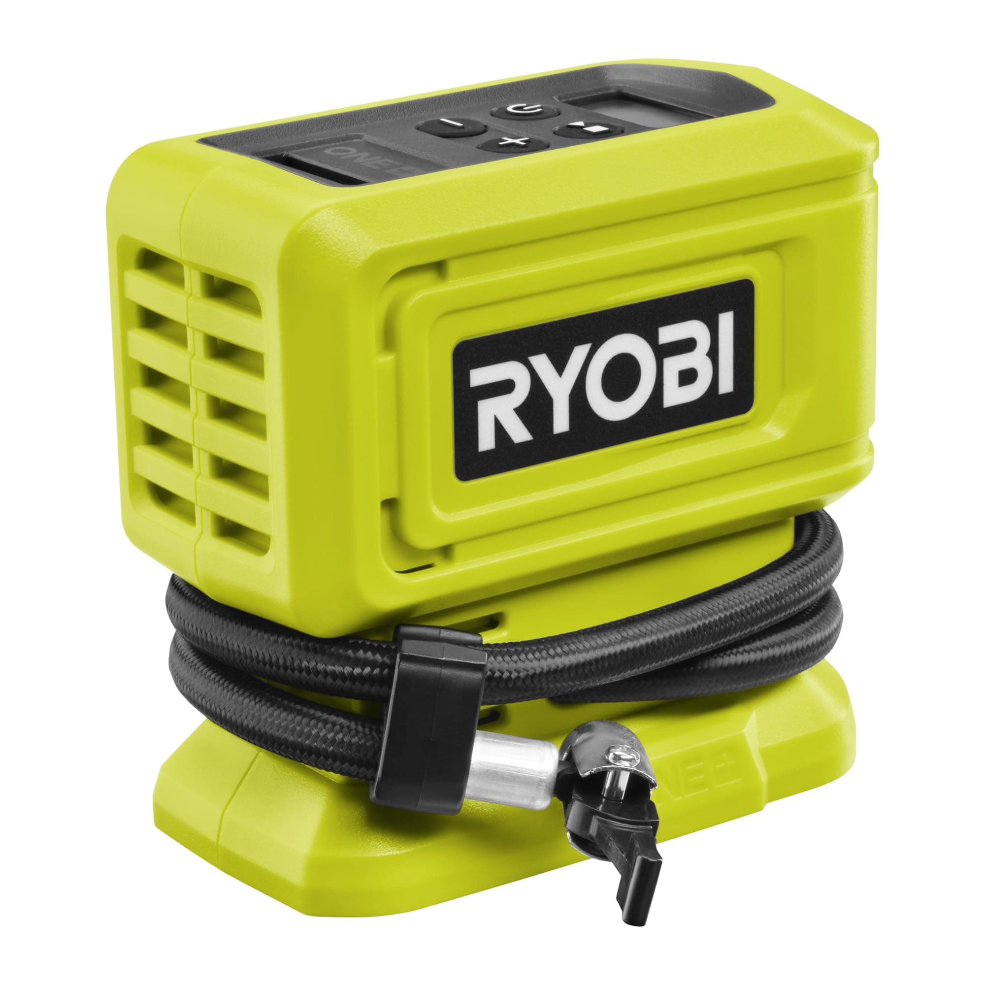 Ryobi - 18V ONE+ 11 bar Cordless Compressor - Tire and Balloon Inflation - With 3 Tips (No Battery) - RPI18