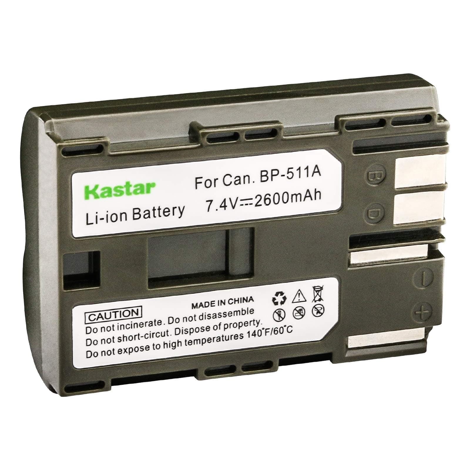 Kastar Battery Replacement for Canon EOS Rebel DS6041 PV130 ZR90 ZR85 ZR80 ZR70 ZR65 ZR60 ZR50 ZR45 ZR40 ZR30 ZR25 Cameras and Canon BP-508 BP-511 BP-511A BP-512 BP-512A BP-514 BP-522 BP-535 Battery