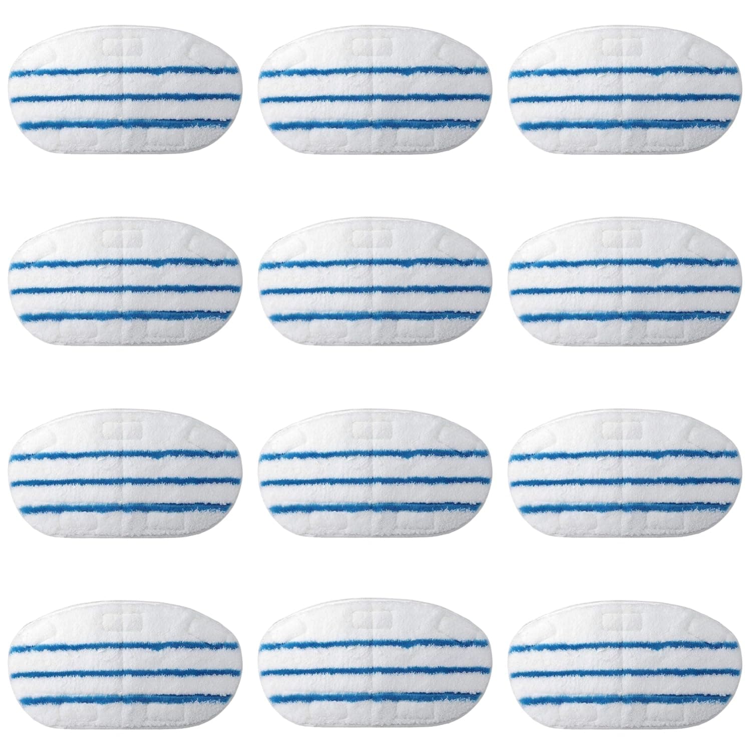 12 Pack Steam Mop Pads Compatible with PurSteam Steam Mop Cleaner 10-in-1/ThermaPro 211, Washable Reusable Replacement Microfiber Soft Pads for All Types of Floors