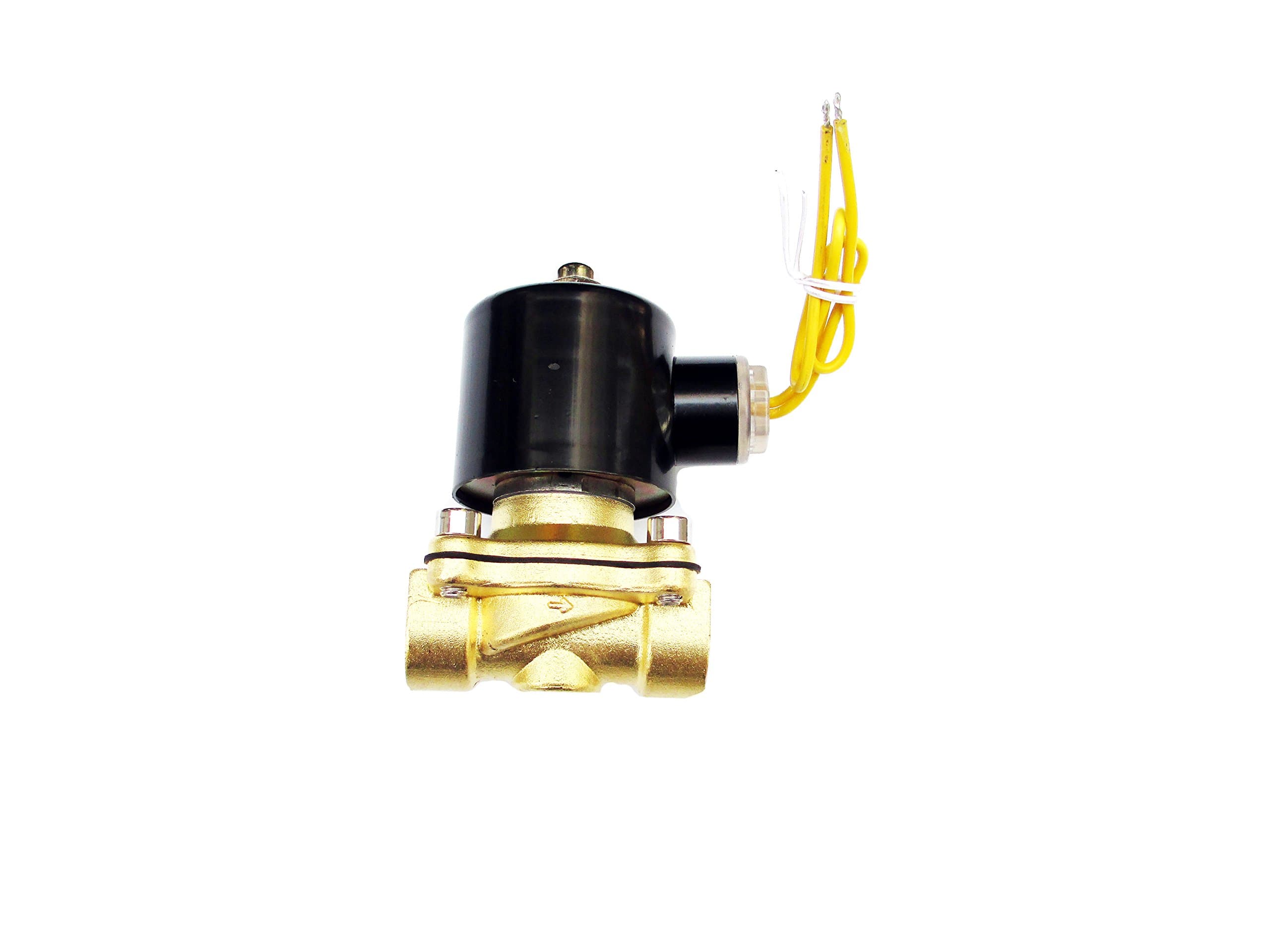 1/2 Solenoid Valve 110v/115v/120v AC Brass Electric Air Water Gas Diesel Normally Closed NPT High Flow