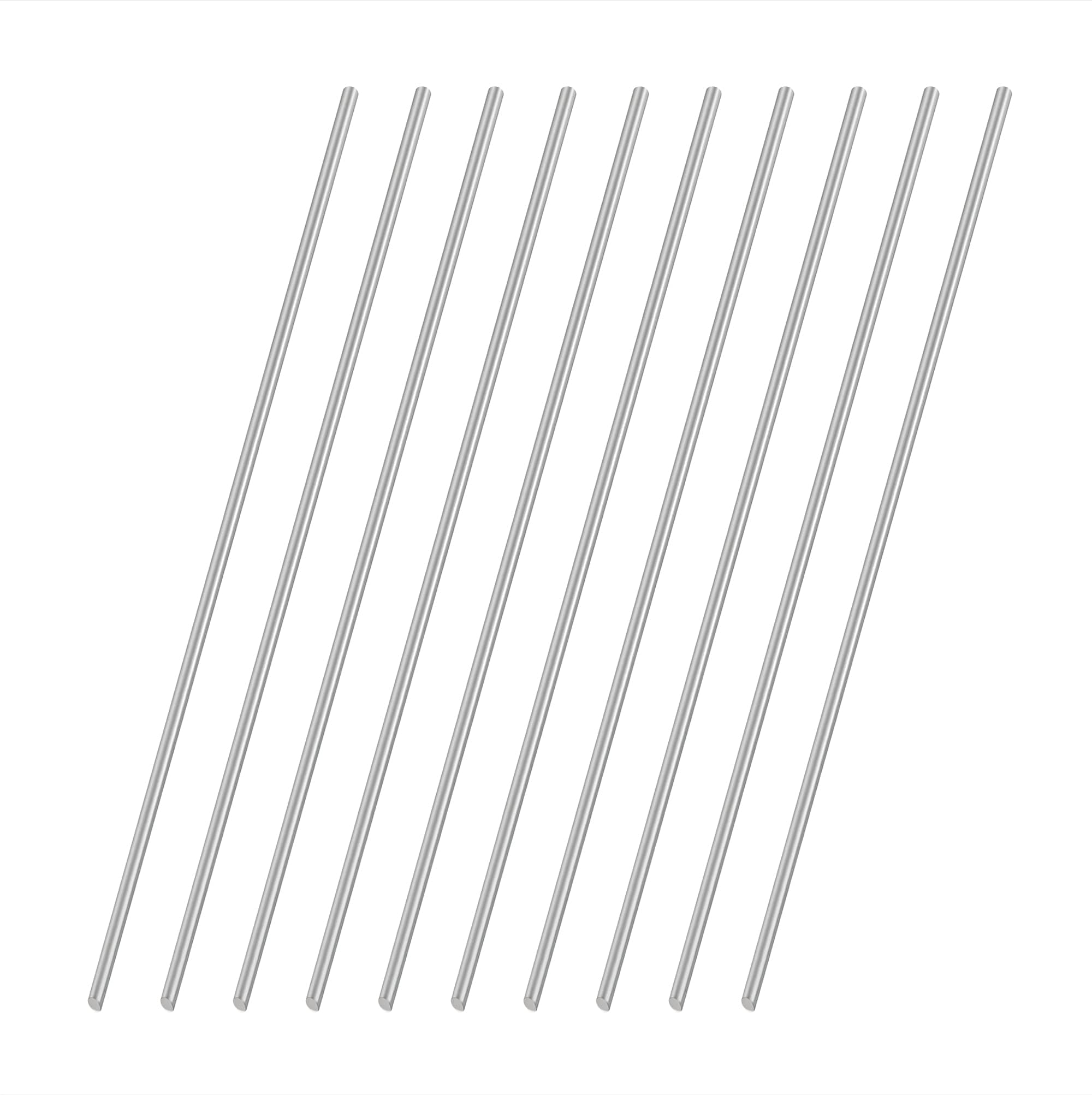 VictorsHome 2mm x 200mm 304 ステンレススチール ラウンドロッド メタルソリッドシャフトロッド 旋盤バー DIY クラフト モデル 車 ヘリコプター 飛行機用 10個