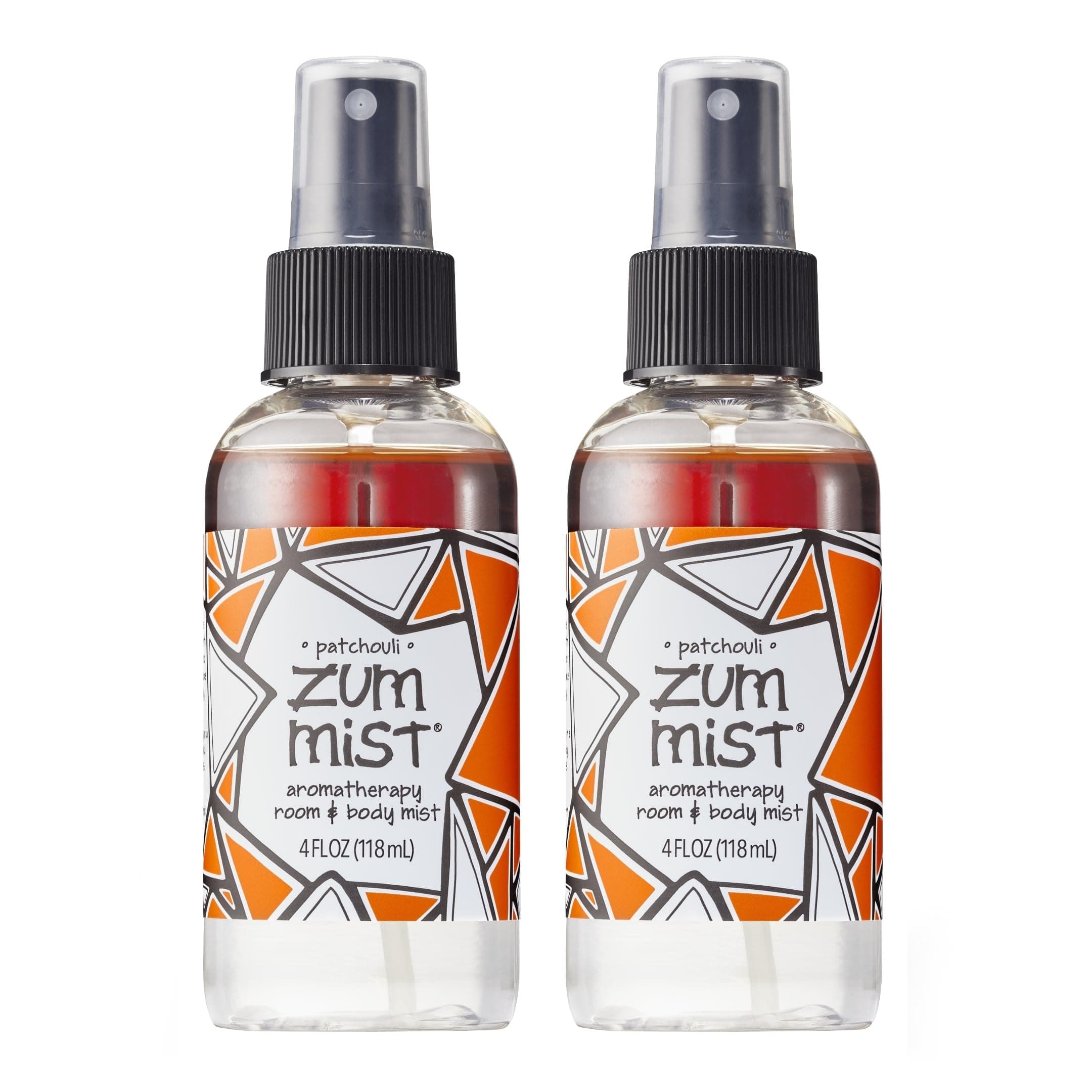 Zum Mist Room & Body Spray - Aromatherapy Essential Oil Spray - Natural Body Mist & Room Spray - Patchouli Scent - 4 fl oz (2 Pack)