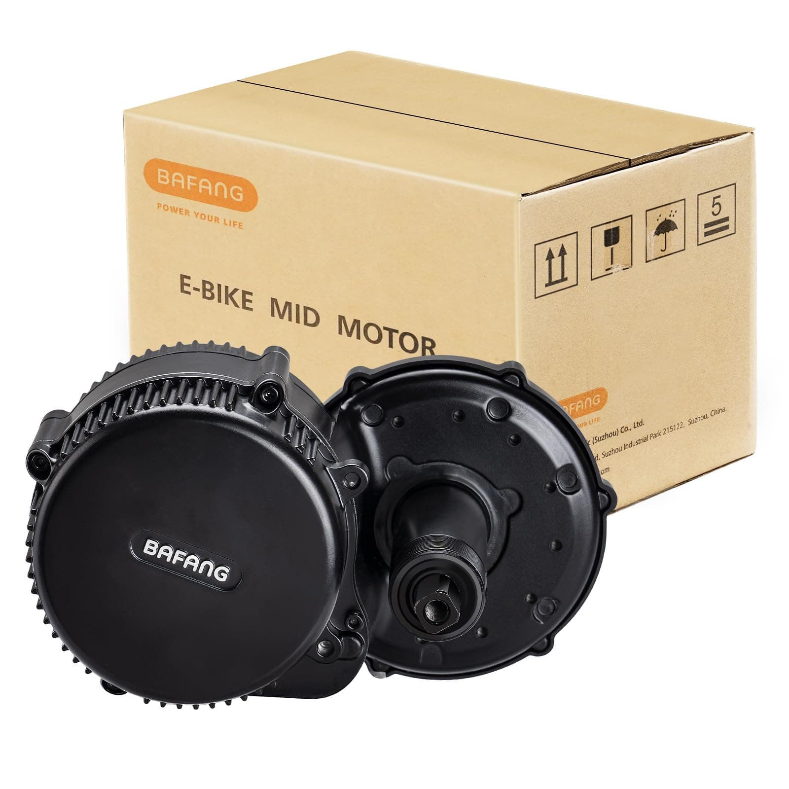 BAFANG 36V 500W Mid Drive Motor, UART Version BBS01B BBS02B BBSHD DIY Electric Bike Conversion for 68mm Bottom Bracket(Only Single Motor, No Other Accessories)