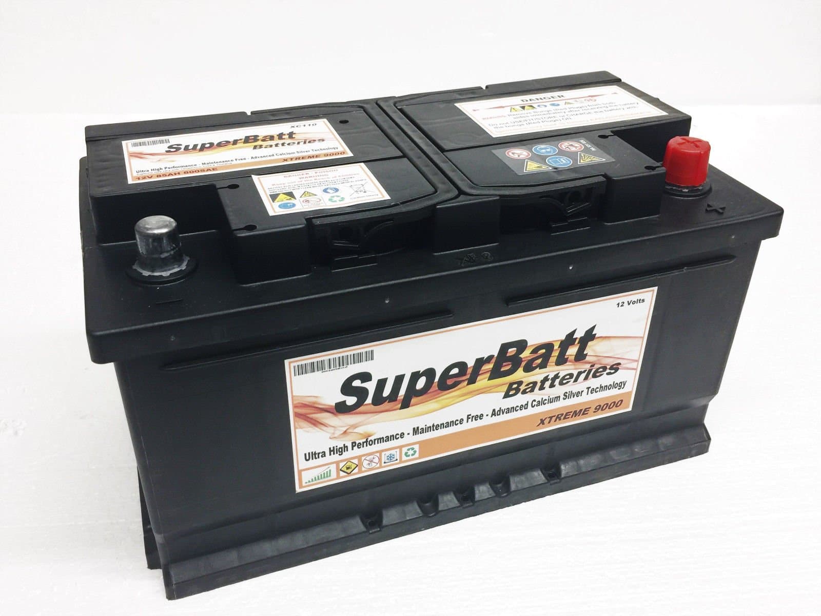 12V 85AH 800A - SuperBatt XC110 Heavy Duty Calcium Silver Car Battery TYPE 110