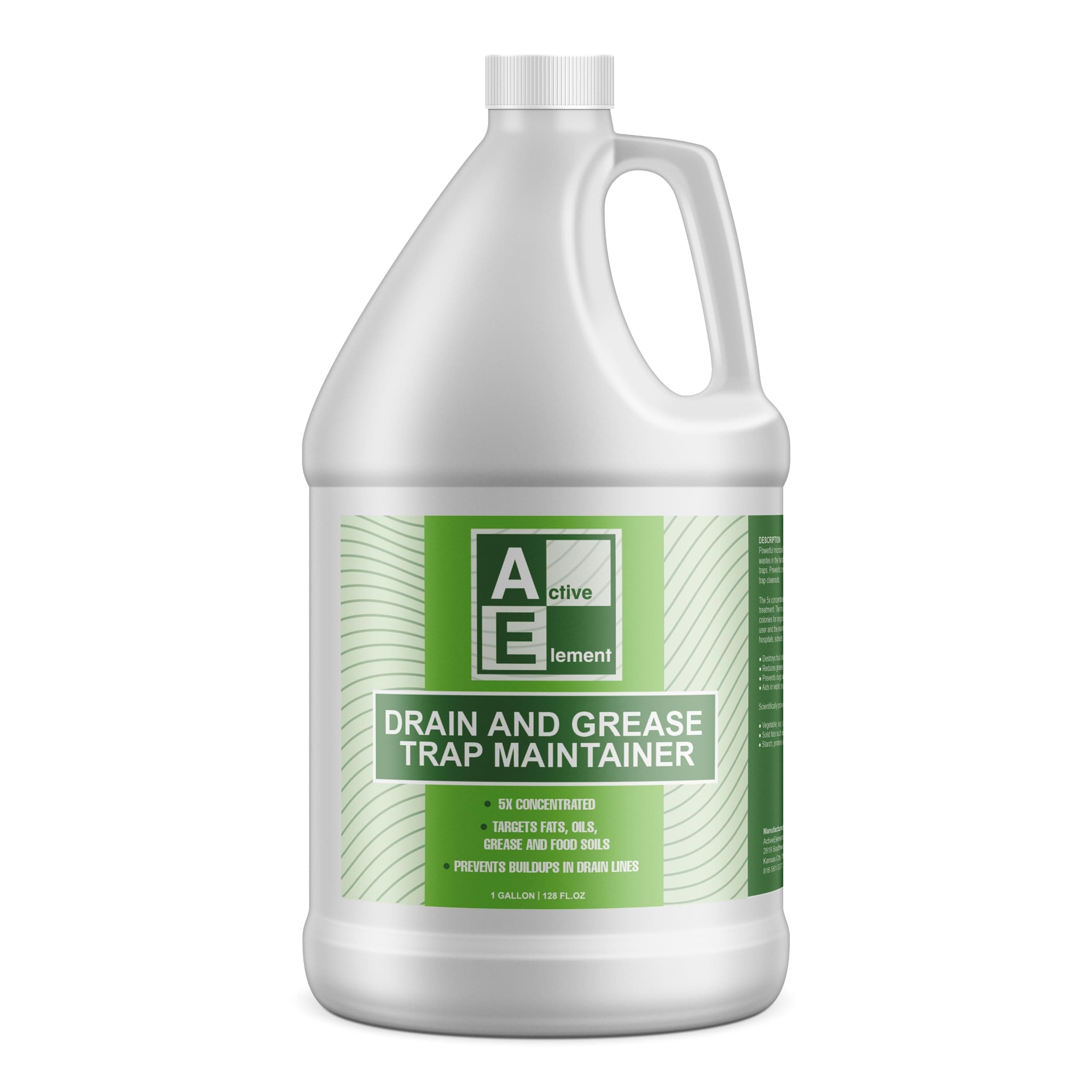 Drain and Grease Trap Maintainer- 1 Gallon (128 Treatments) - Biological Formula - Breaks Down Fats Oils and Grease - Grease Trap Treatment, Drain Deodorizer, Septic, Sewers