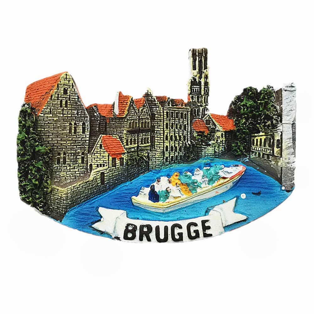 3D Bruges Belgium Fridge Magnet Tourist Souvenir Gift Collection Home & kitchen Decoration Magnetic Sticker Brugge Belgium Refrigerator Magnet