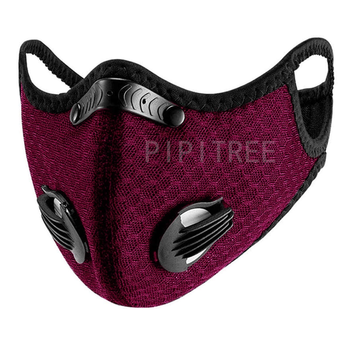 PIPITREE 1 Pc Anti-dust Mouth Cover for Cycling Motorcycle Face Cover Reusable Washable Breathable Cover Sport Half Face Cover, Wine Red