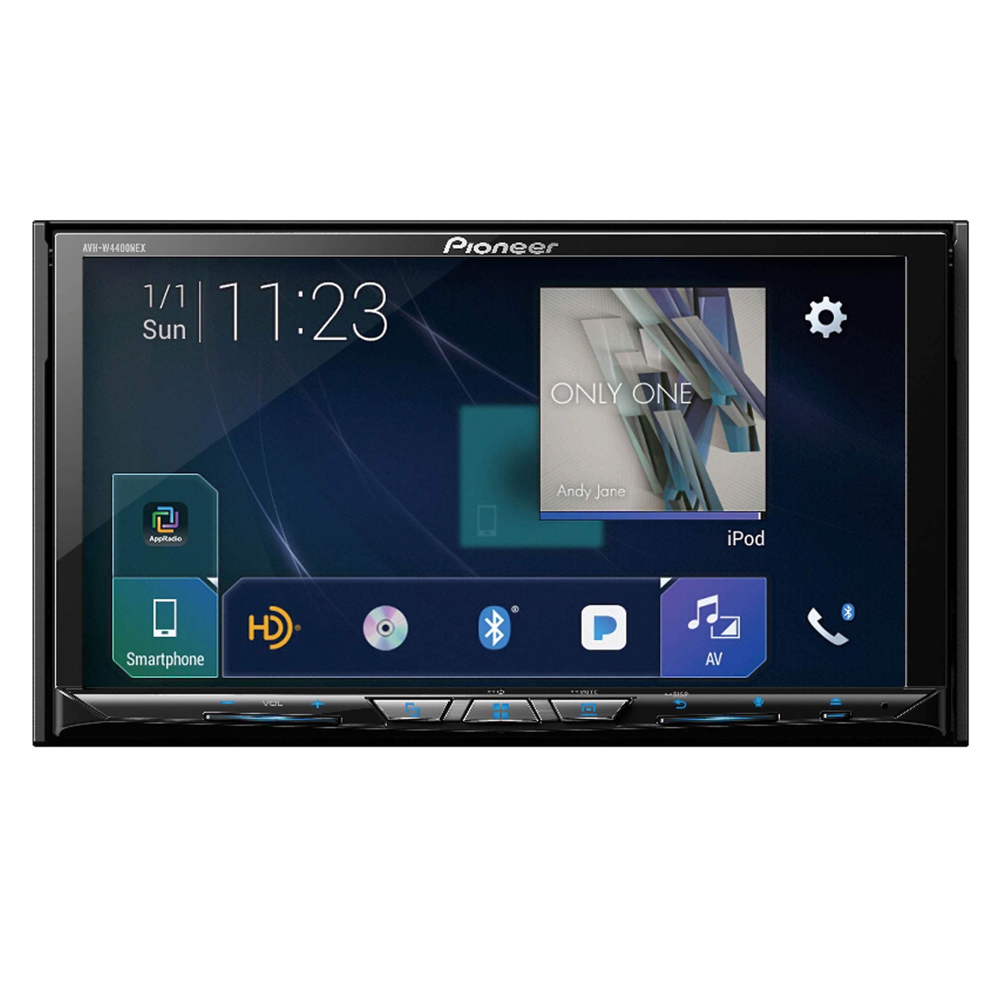 AVH-W4400NEX In Dash Multimedia Receiver with 7" WVGA Clear Resistive Touchscreen Display