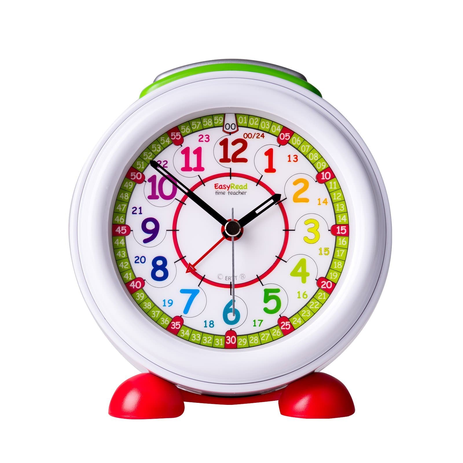 EasyRead Time Teacher Children’s Alarm Clock with Night Light, 12 & 24 Hour Time, Rainbow Clock Face