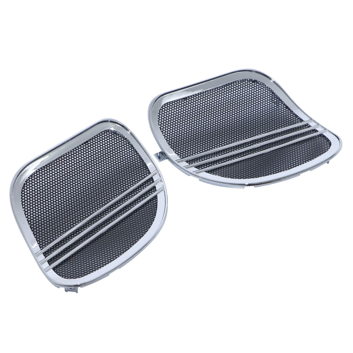 Chrome Tri-Line Speaker Grills Cover Trim for Harley Road Glide 2015-2023
