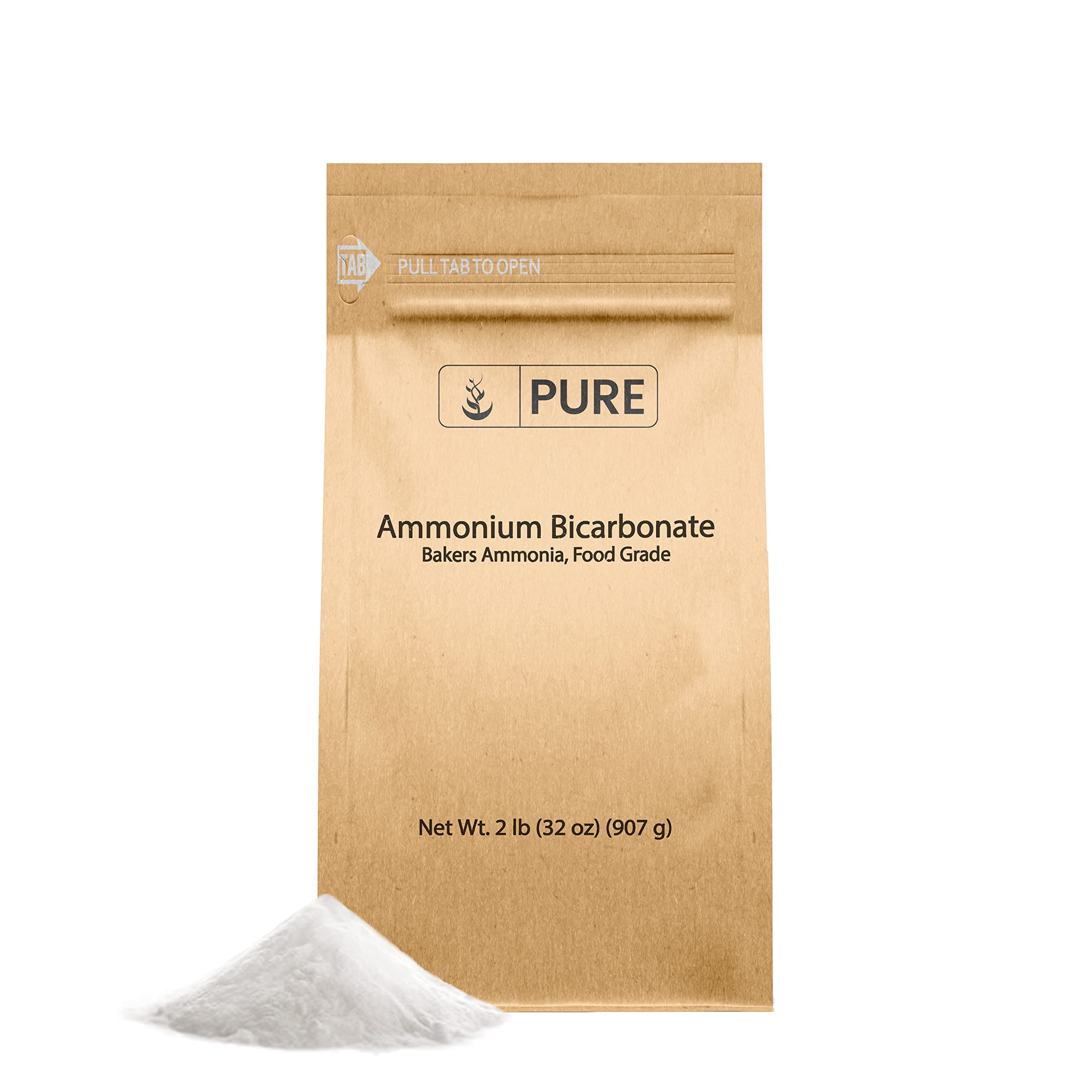 Pure Original Ingredients Ammonium Bicarbonate (2lb) Baker's Ammonia, Traditional Leavening Agent, Food Grade