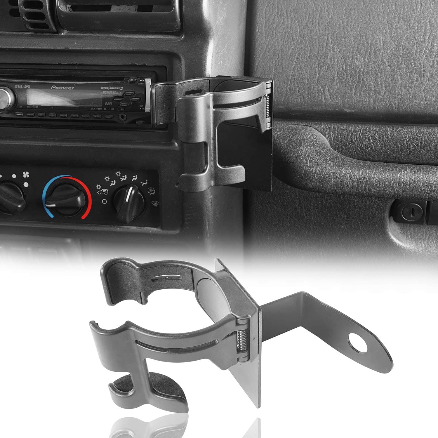 Multi-Function Drink Cup Holder Phone Mount Bracket for 1997-2006 Jeep Wrangler TJ