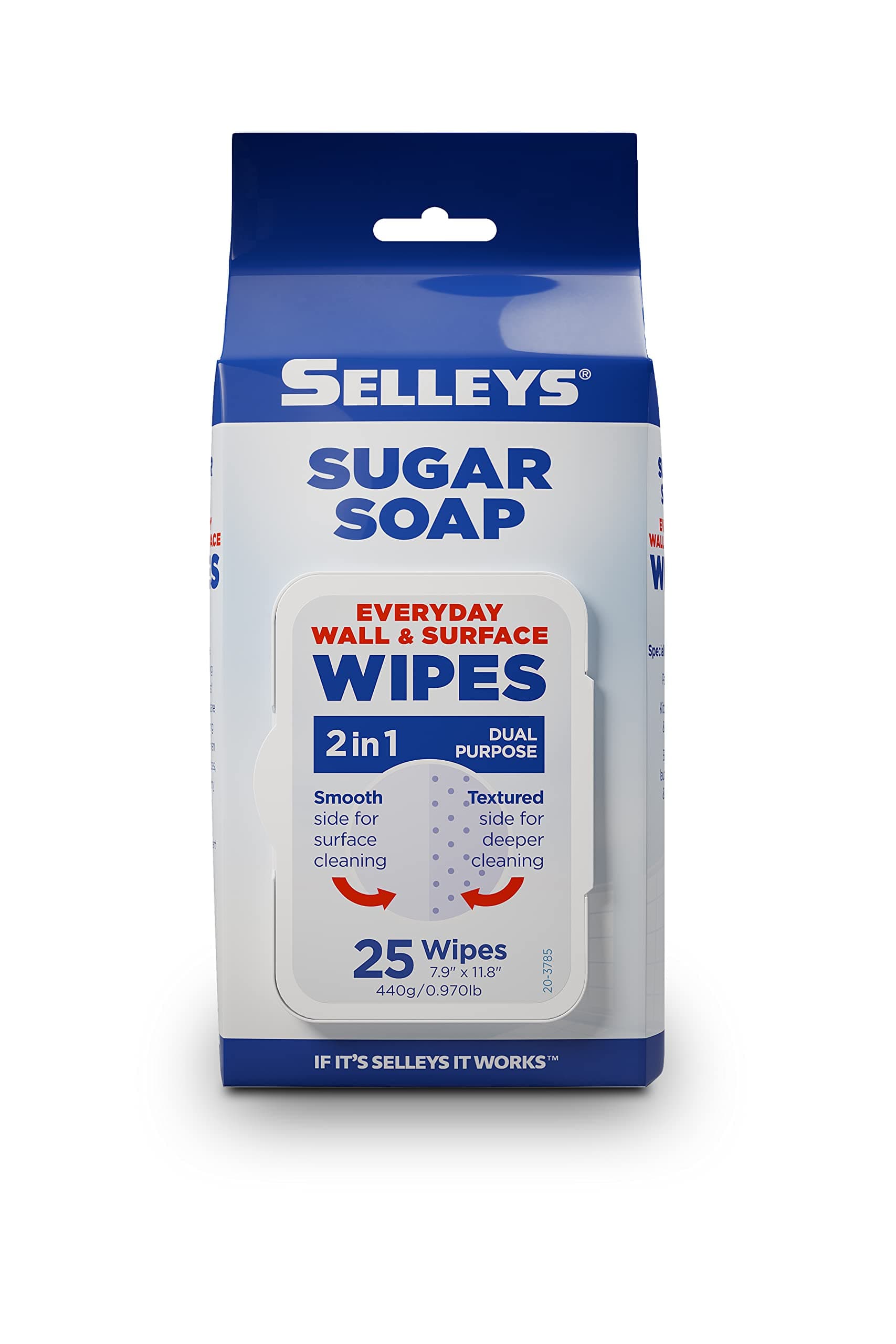 Sugar Soap Wipes, Cleaning Wipes Remove Marks and Stains from Painted Walls and Surfaces, 25 Wipes