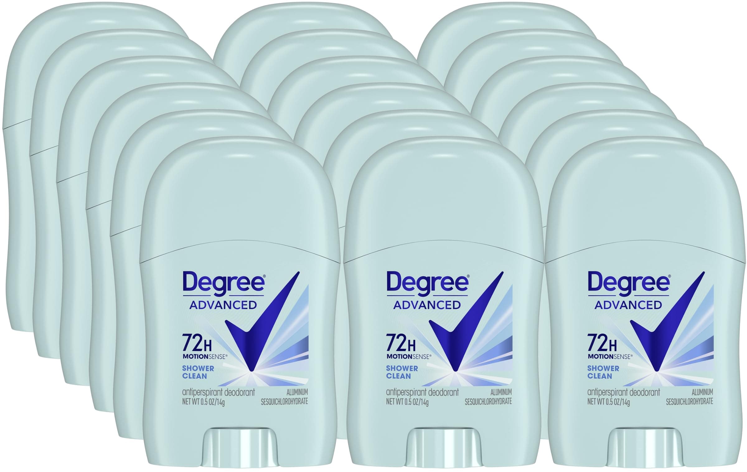 Degree Shower Clean Dry Protection Antiperspirant Deodorant Stick, 0.5 ounce (Pack of 18) (18 Pack)