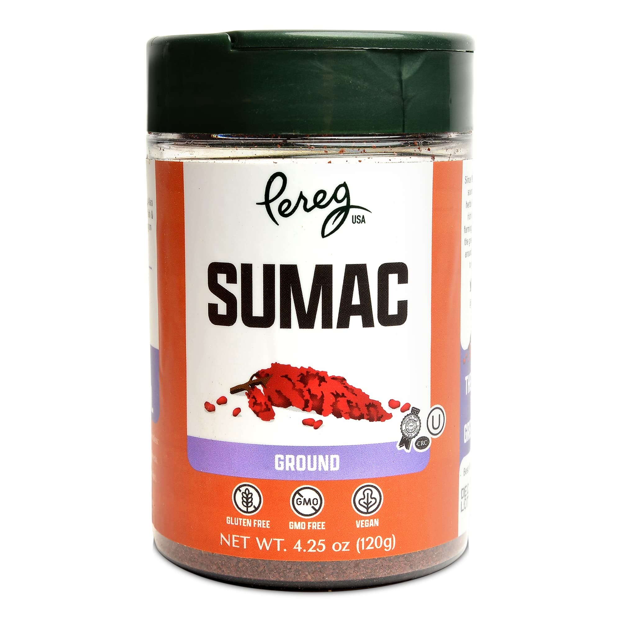 Ground Sumac Spice Seasoning (4.25 Oz) - Traditional Middle Eastern Spice Blend - Fresh & Pure Sumac Spice Powder, Full of Flavor - All Natural Ingredients - Non-GMO & Non-Irradiated