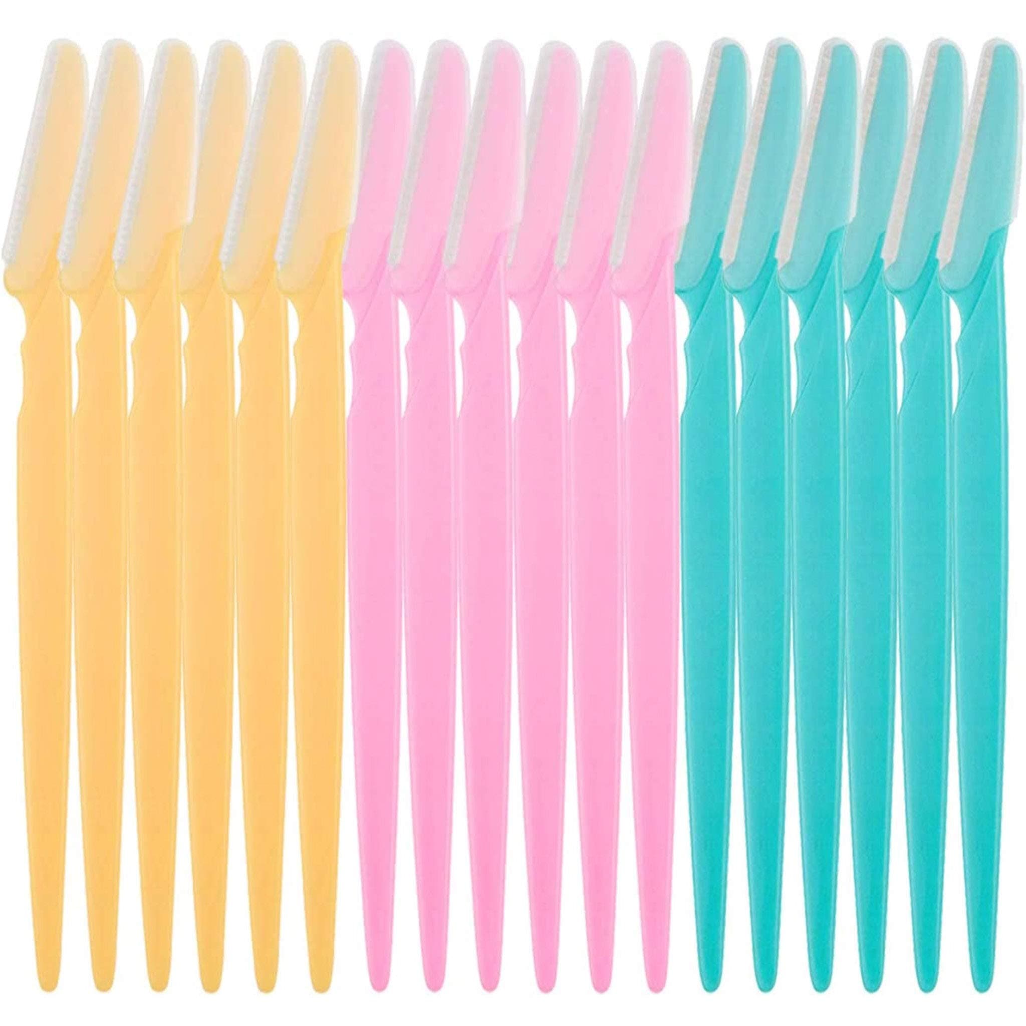 18 Pieces Eyebrow Razors, Eyebrow Trimmer with Precision Cover, Portable Facial Hair Remover for Women and Men..