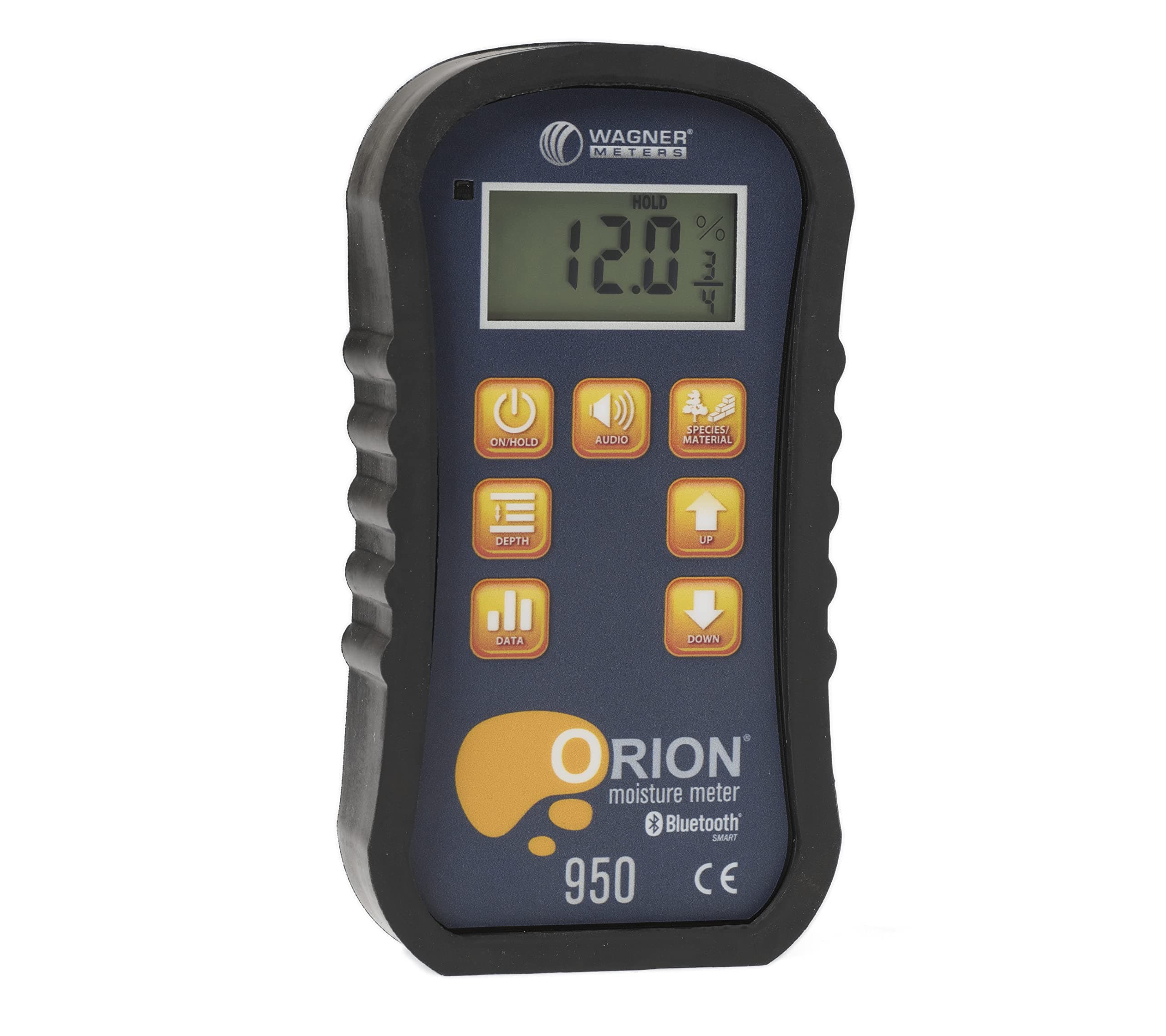 Orion® 950 Pinless Wood Moisture Meter by Wagner Meters I Accurate, Non-Damaging, Dual Depth Lumber Moisture Measurement, Bluetooth, Auto EMC, GPP/GPK & Dew Point Calculations (Standard Calibrator)