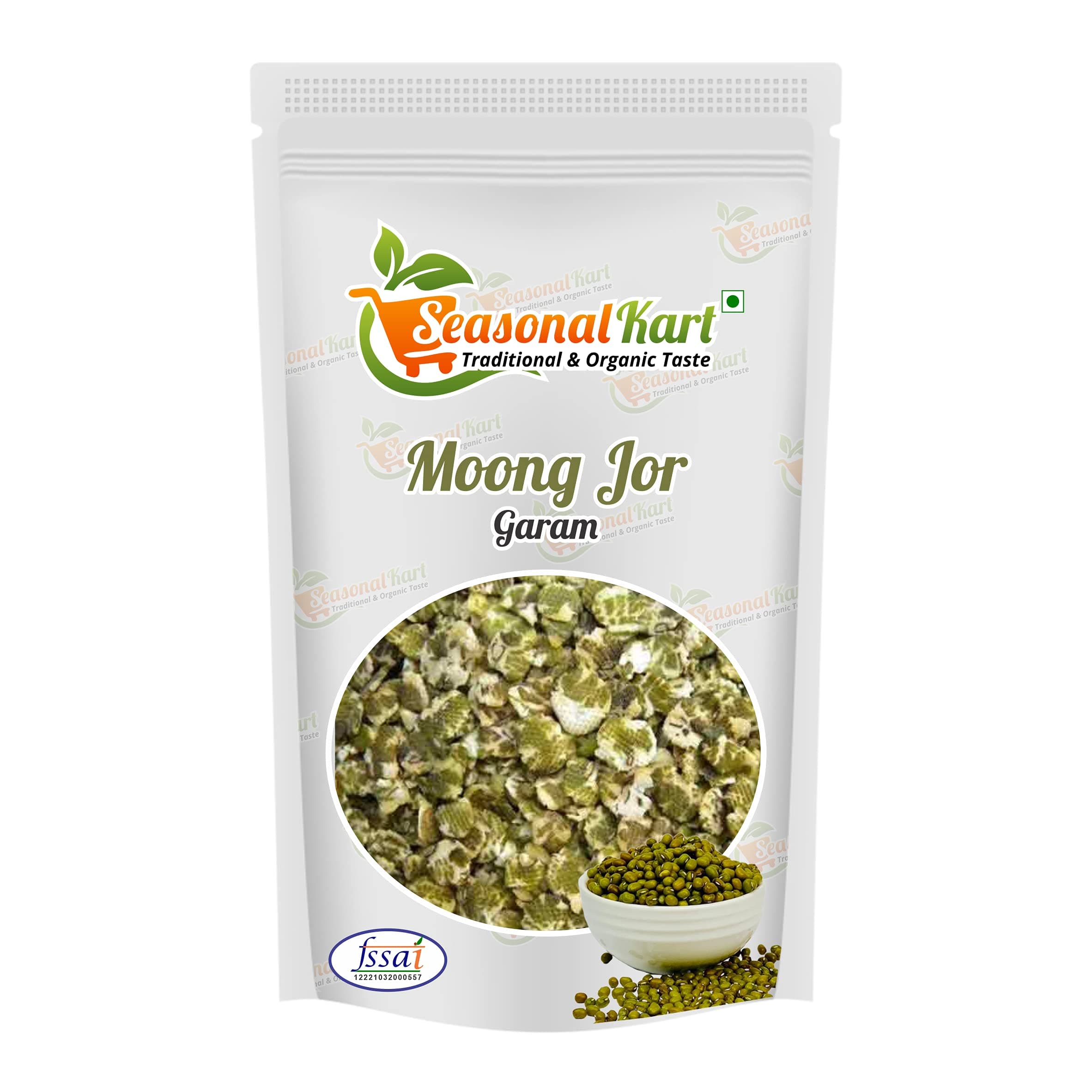 Seasonal Kart Moong Jor Puffed Green Gram Flakes, Ready to Eat Healthy Snacks, Healthy Roasted Snack, Masala Flavored,Gluten Free Moong Jhor | Cholesterol Free (180 Grams)