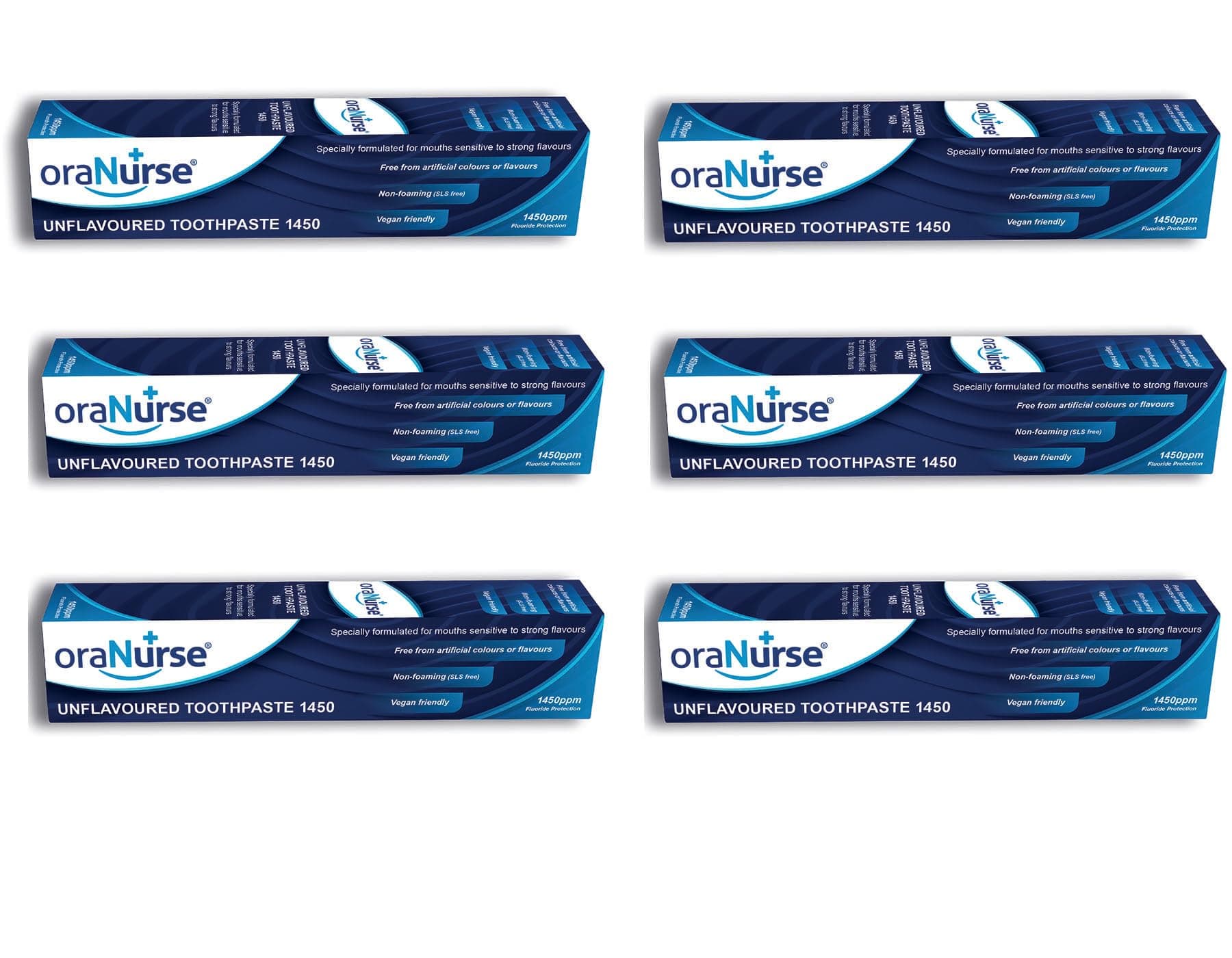 Oranurse 50ml Unflavoured Toothpaste (Pack of 6) by Oranurse