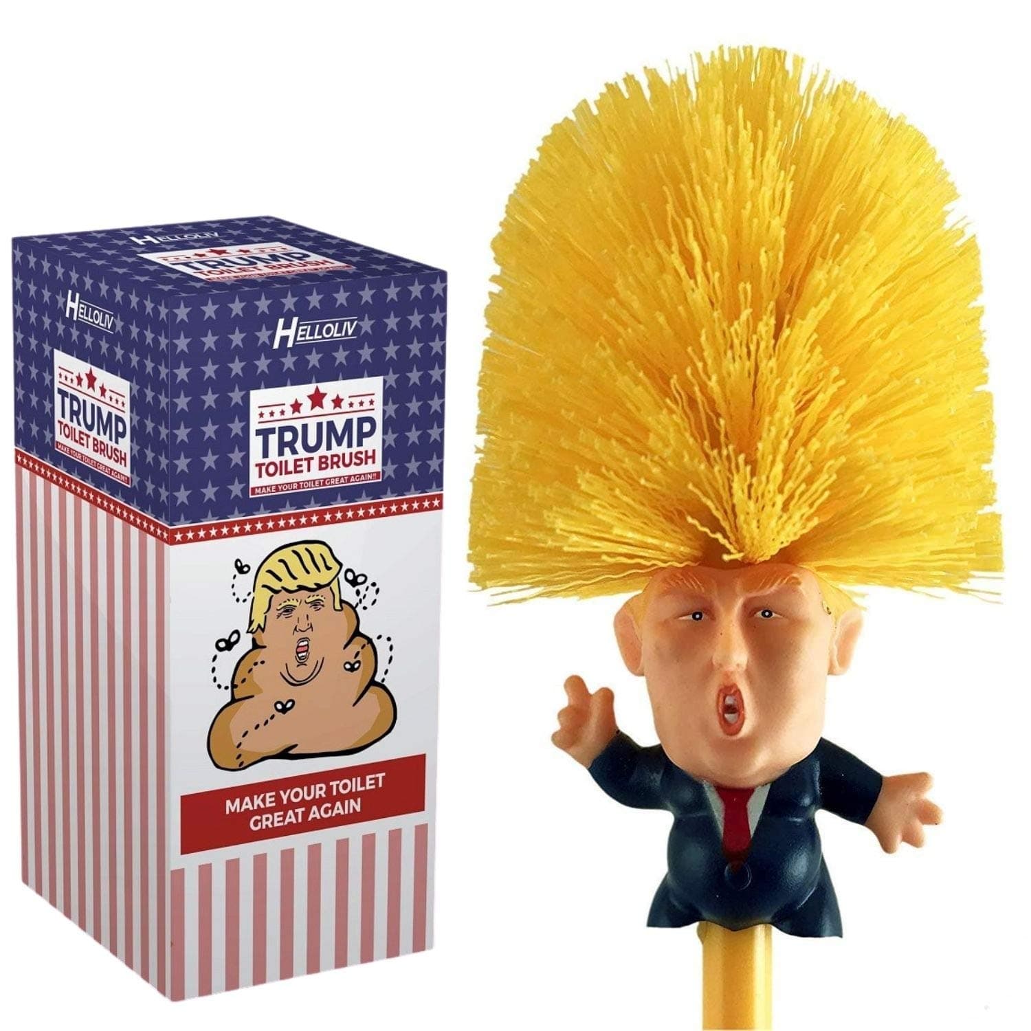 Donald Trump Toilet Brush With Base Commander In Crap