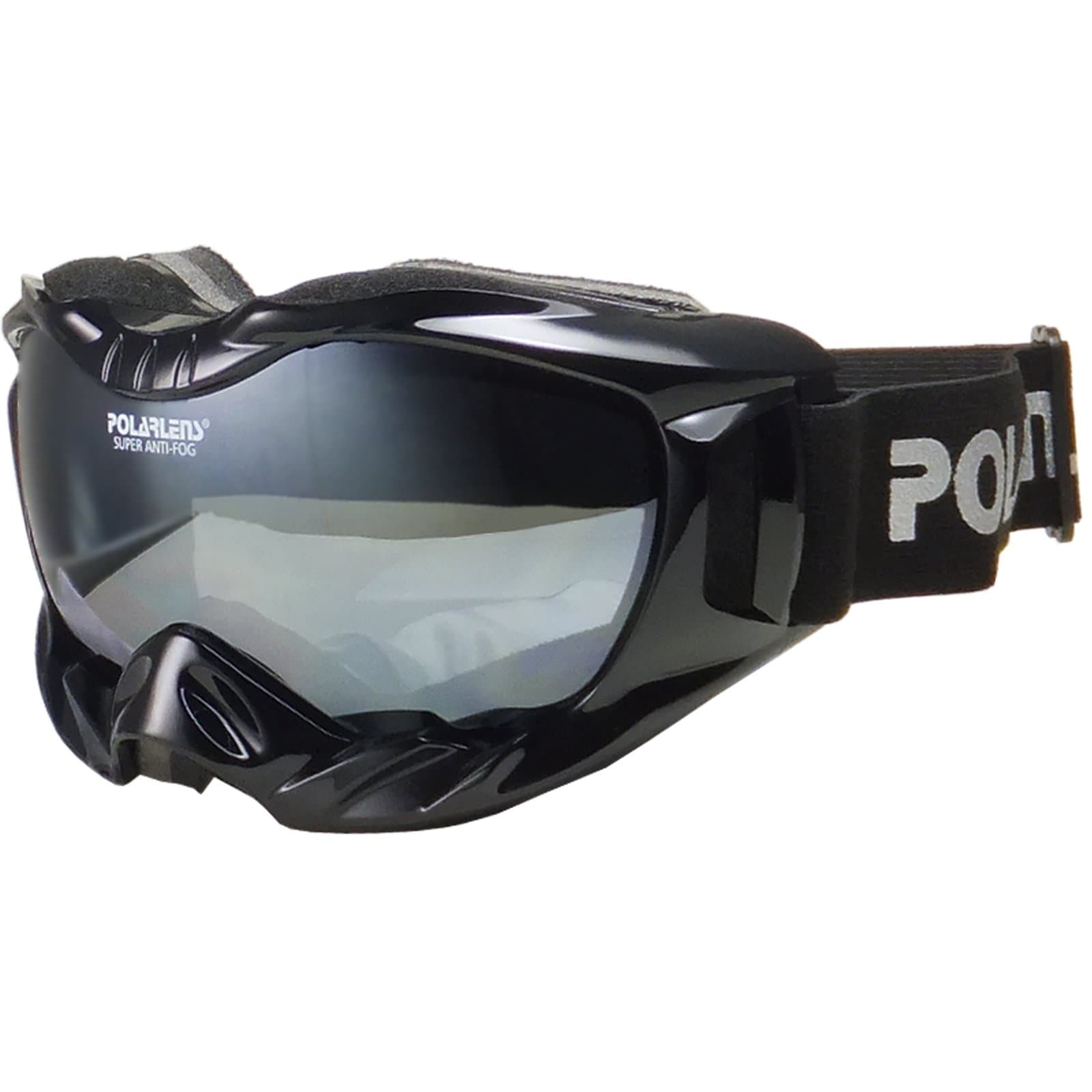 PG36 German Engineered Ski Goggles, Snowboard Goggles, Winter Sports Goggles Black Frames with Smoke Flash Mirror Double Panel Lens