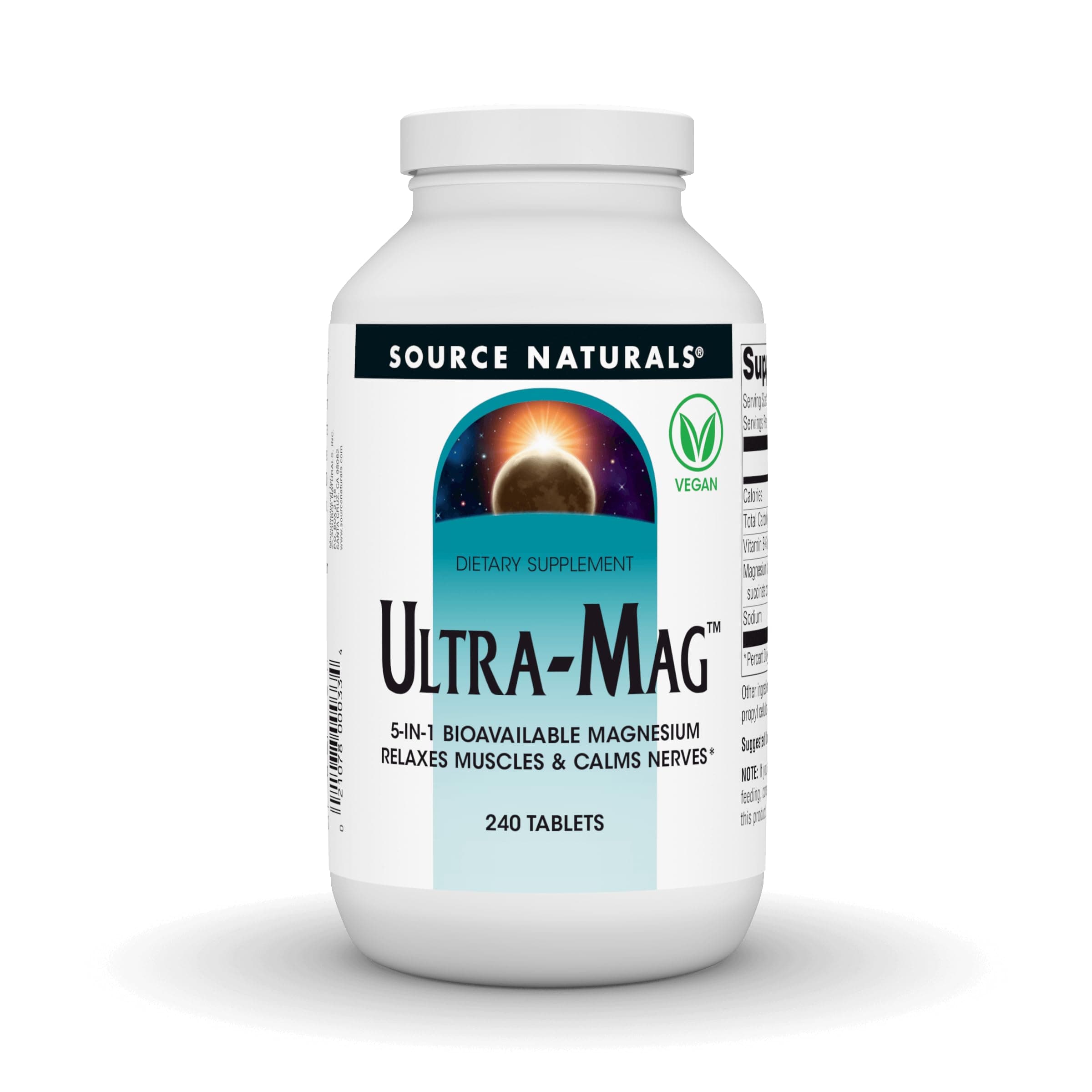 Ultra-Mag, 5 in 1 -Bioavailable Magnesium, Maintains Muscle & Nerve Function* - 240 Tablets