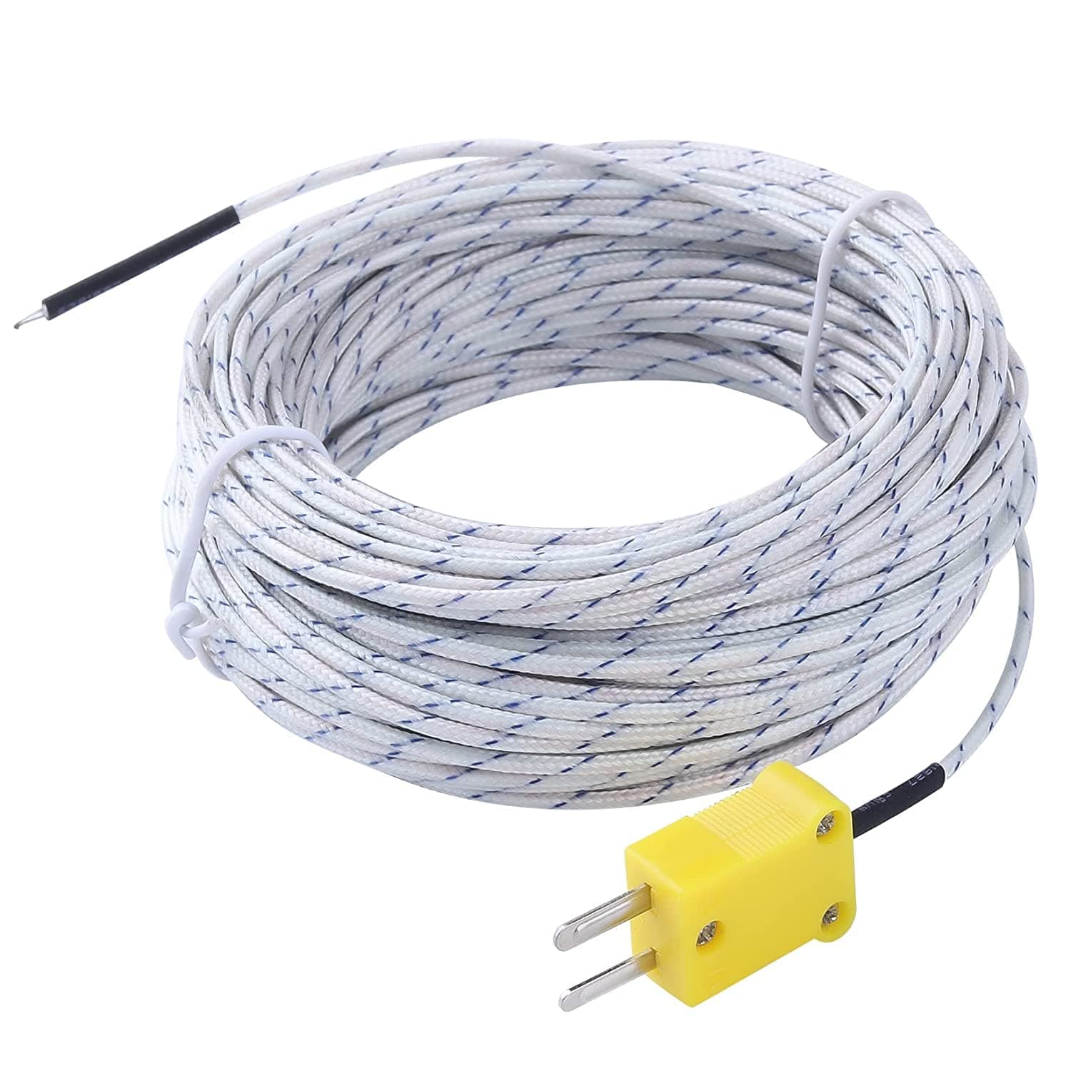 10 Meters 33ft K Type Mini-Connector Thermocouple Temperature Probe Sensor Temperature Sensing Line K Type Thermocouple Wire Measure Range -50C to +180C Celsius