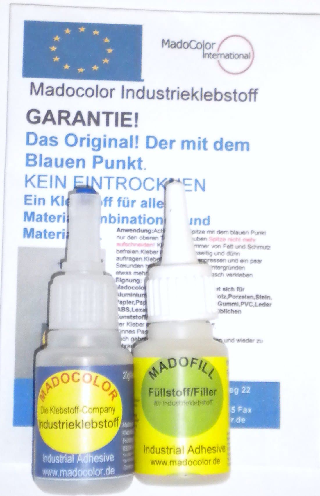 Premium Super Glue 20g+30g Filler,Grandulat.The Adhesive Bonding Stahl,Aluminium,Messing,Porzellan,Glas,Perlen,Keramik,Stein,Horn,Gummi,Karton,PVC,Leder,ABS,EPDM,GFK,Luran,Nylon.Nyopren