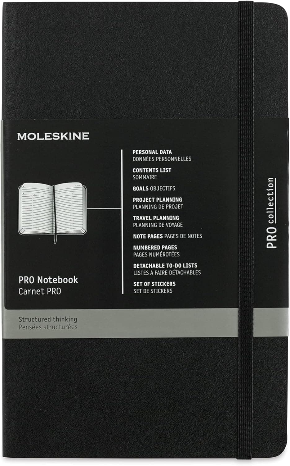 PROPFNTB3SBK Large Pro Soft Notebook, Black