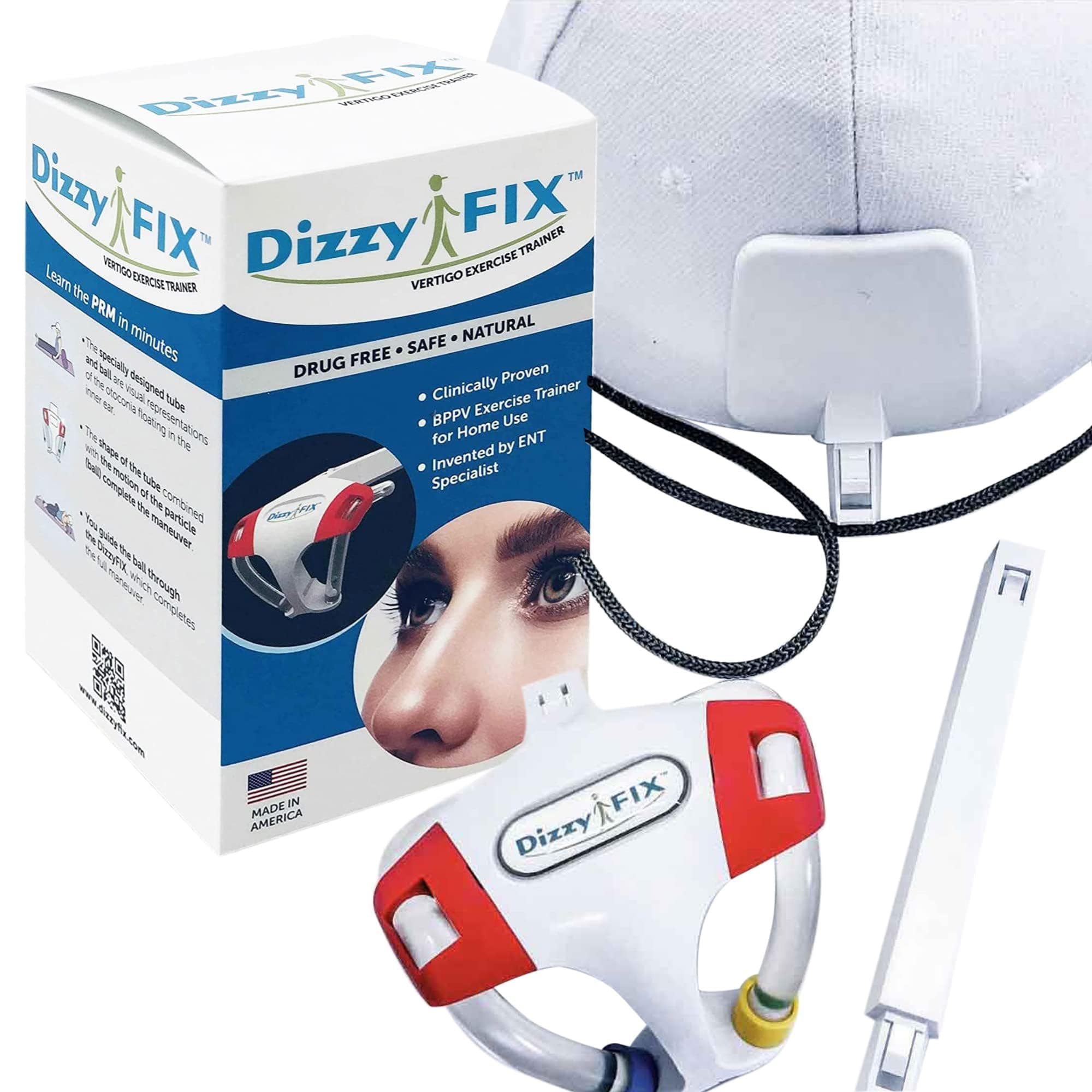 DizzyFIX Vertigo Relief Trainer for BPPV (Benign Paroxysmal Positional Vertigo) - Inner Ear Balance Device for Particle Repositioning Maneuver