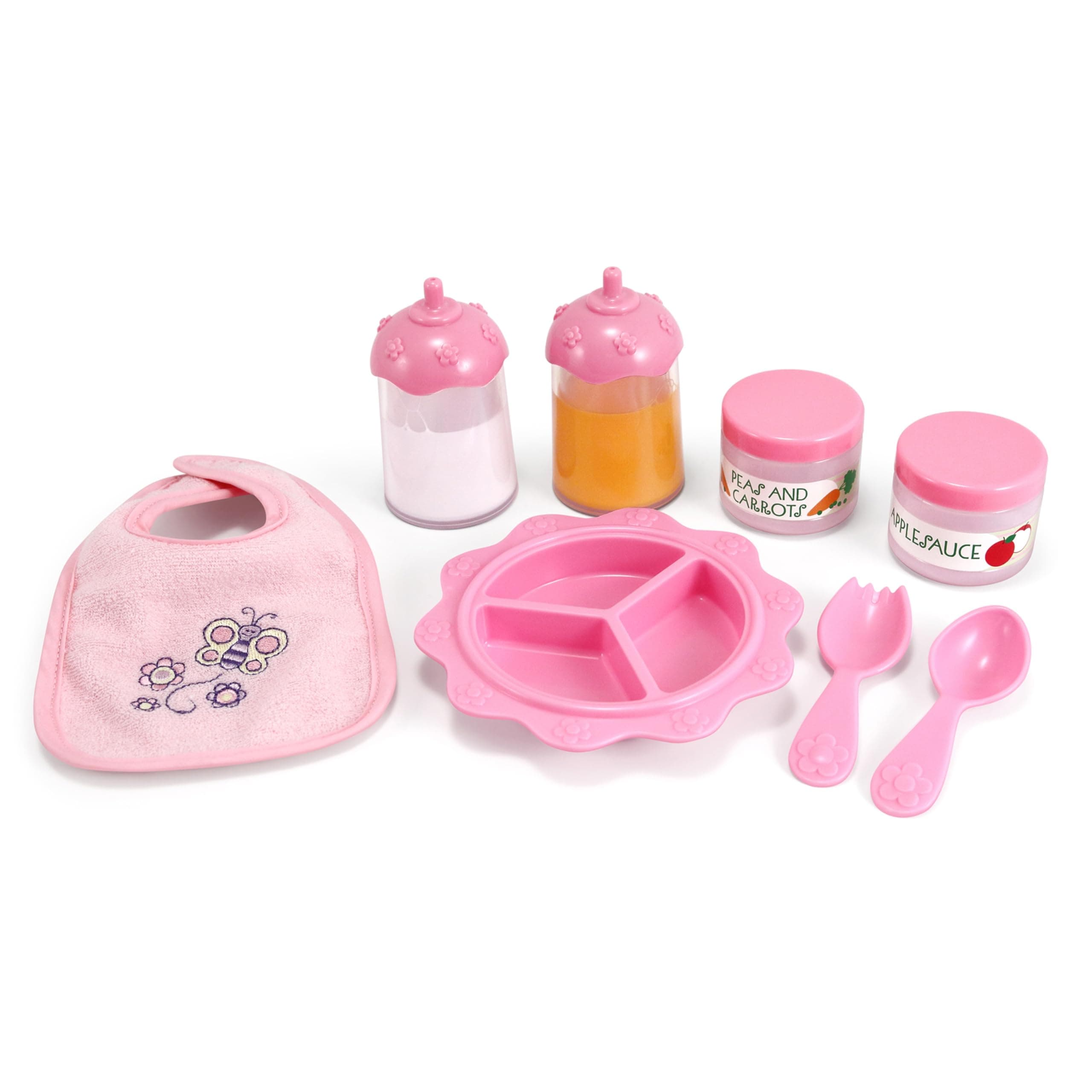 Melissa & Doug Time to Eat! 8 Piece Doll Feeding Set | Toy Dolls | Baby Doll | Doll Accessories| 3+ | Gift for Boy or Girl