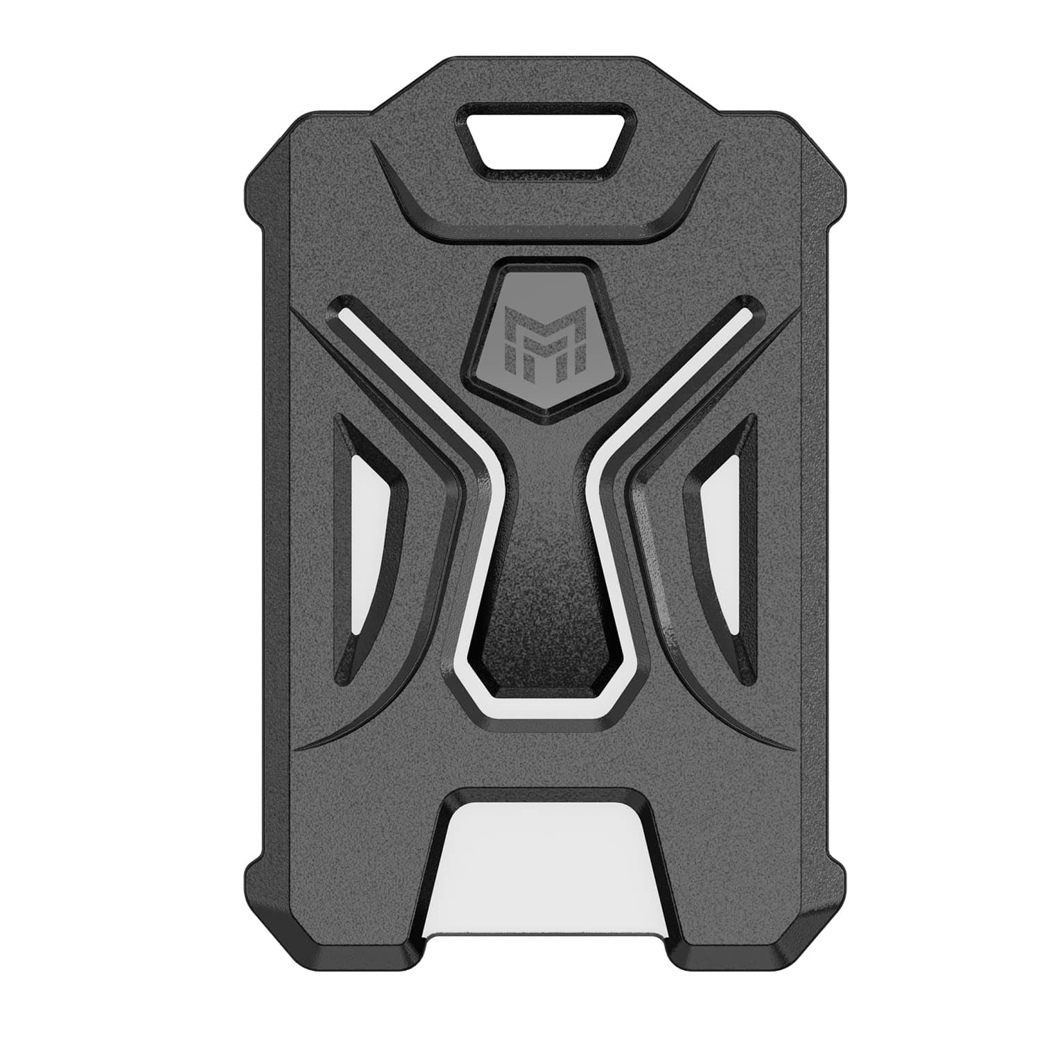 MNGARISTA Heavy Duty Badge Holder, Vertical ID Card Holder for Credit Cards, Clear ID Window, All PC Polycarbonate Plastic Housing, 5 Cards Capacity, Built-in Elastic Clip, Black