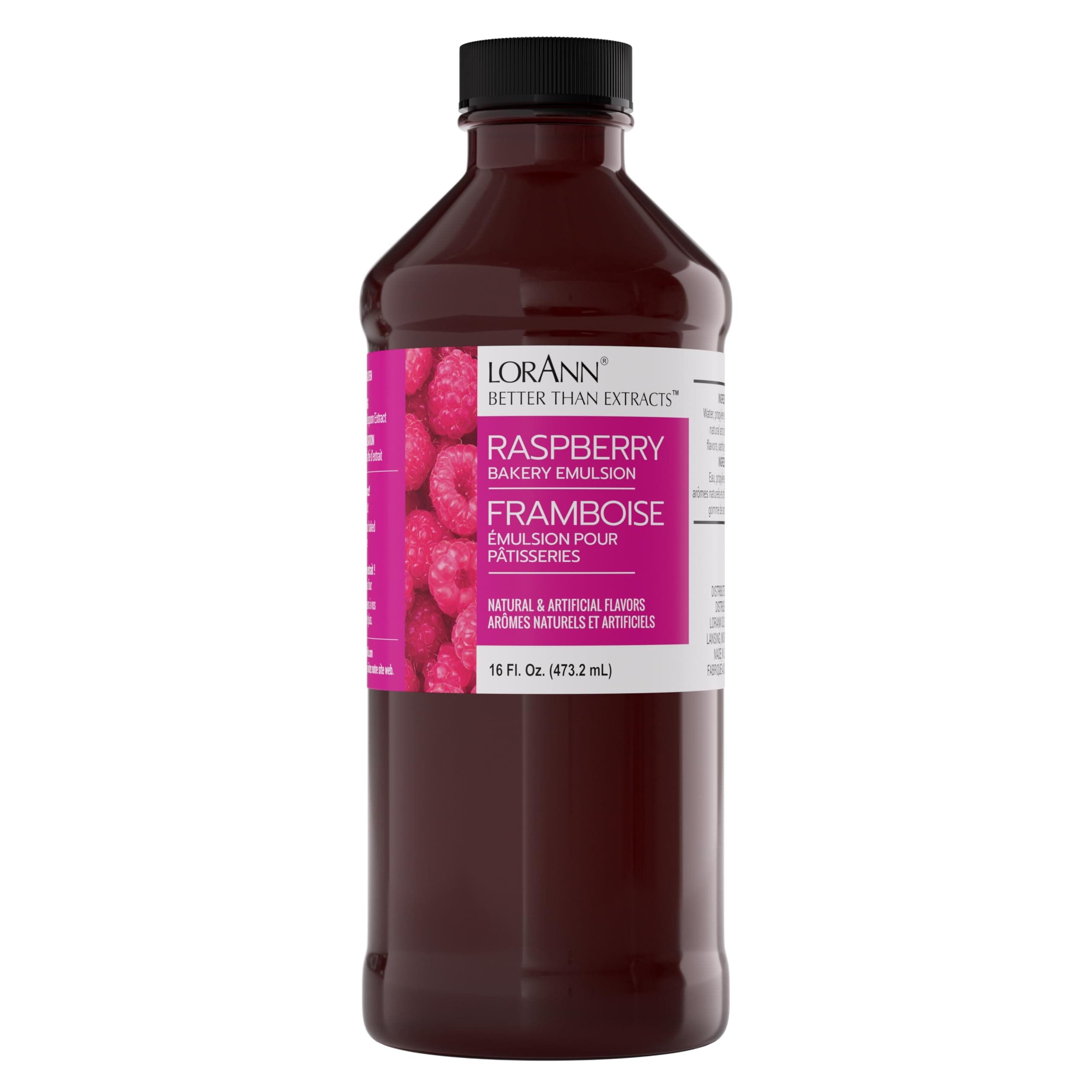 Raspberry Bakery Emulsion: True Essence, Ideal for Boosting Fruit Tones in Cakes, Cookies & Desserts, Gluten-Free, Keto-Friendly, Extract Substitute Essential for Your Kitchen,16 Oz